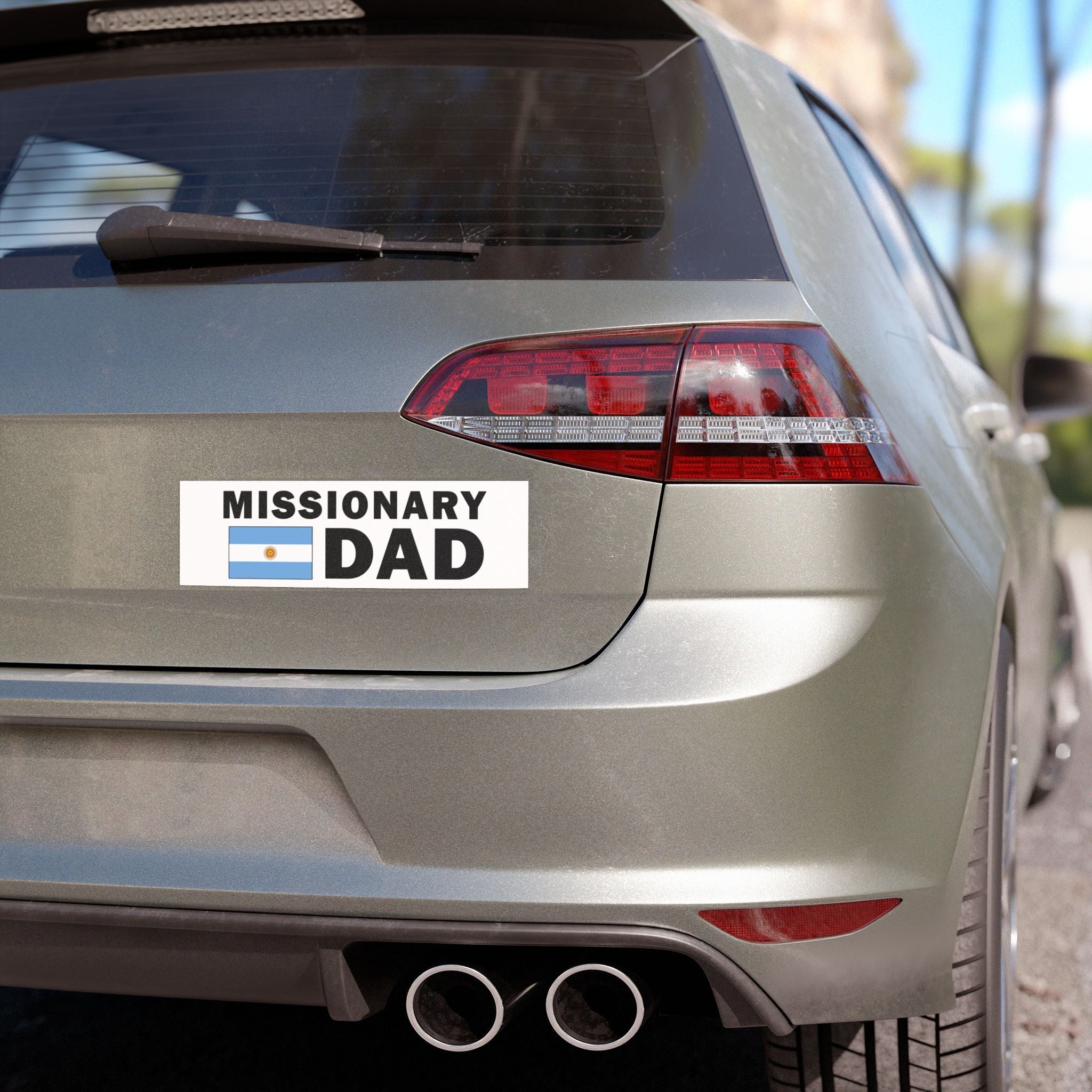 Missionary DAD Flag of Argentina Magnetic Bumper Sticker - Latter-Day Saint LDS Missionary Gift - Book of Mormon