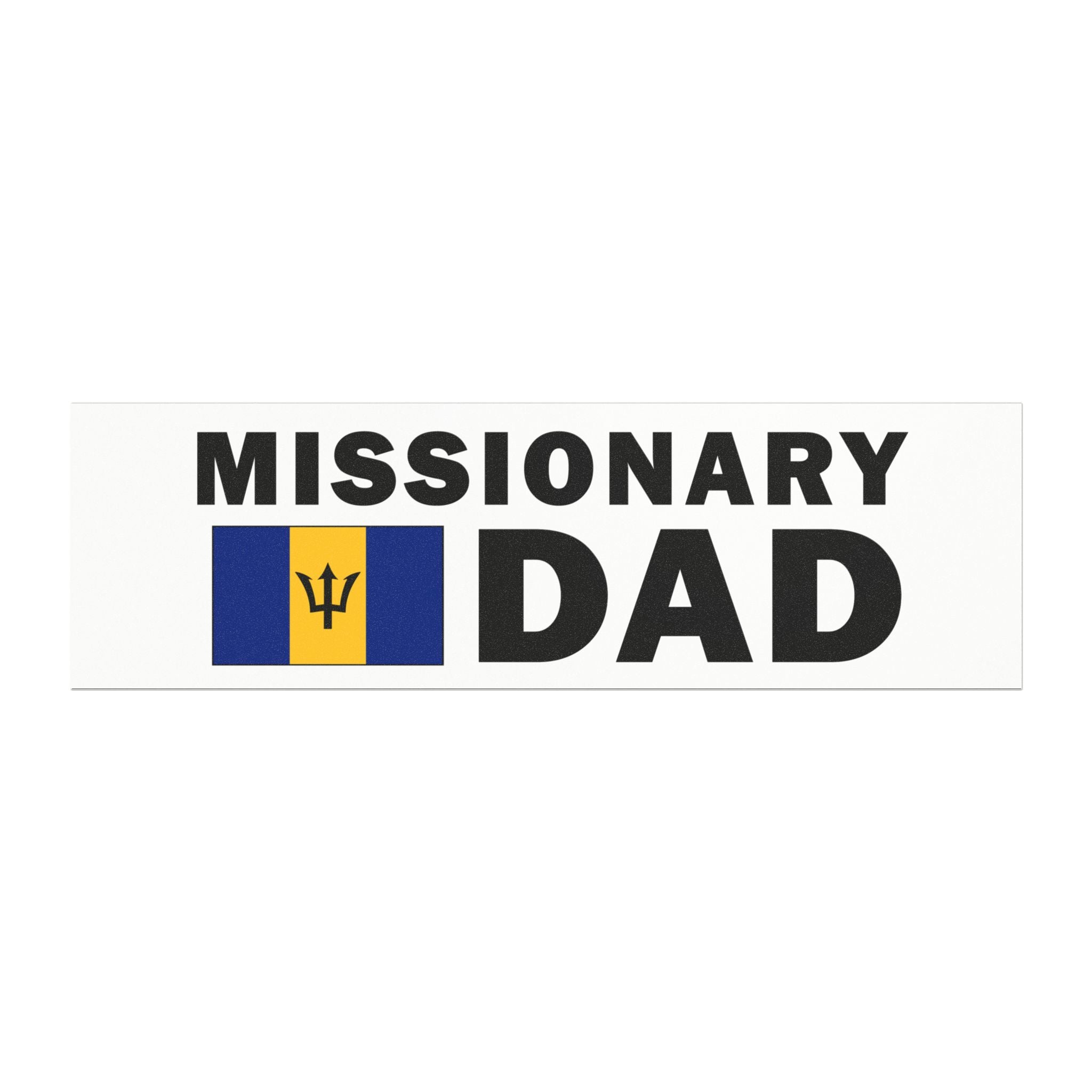 Missionary DAD Flag of Barbados Magnetic Bumper Sticker - Mission Wishlist - LDS Missionary Gift Store