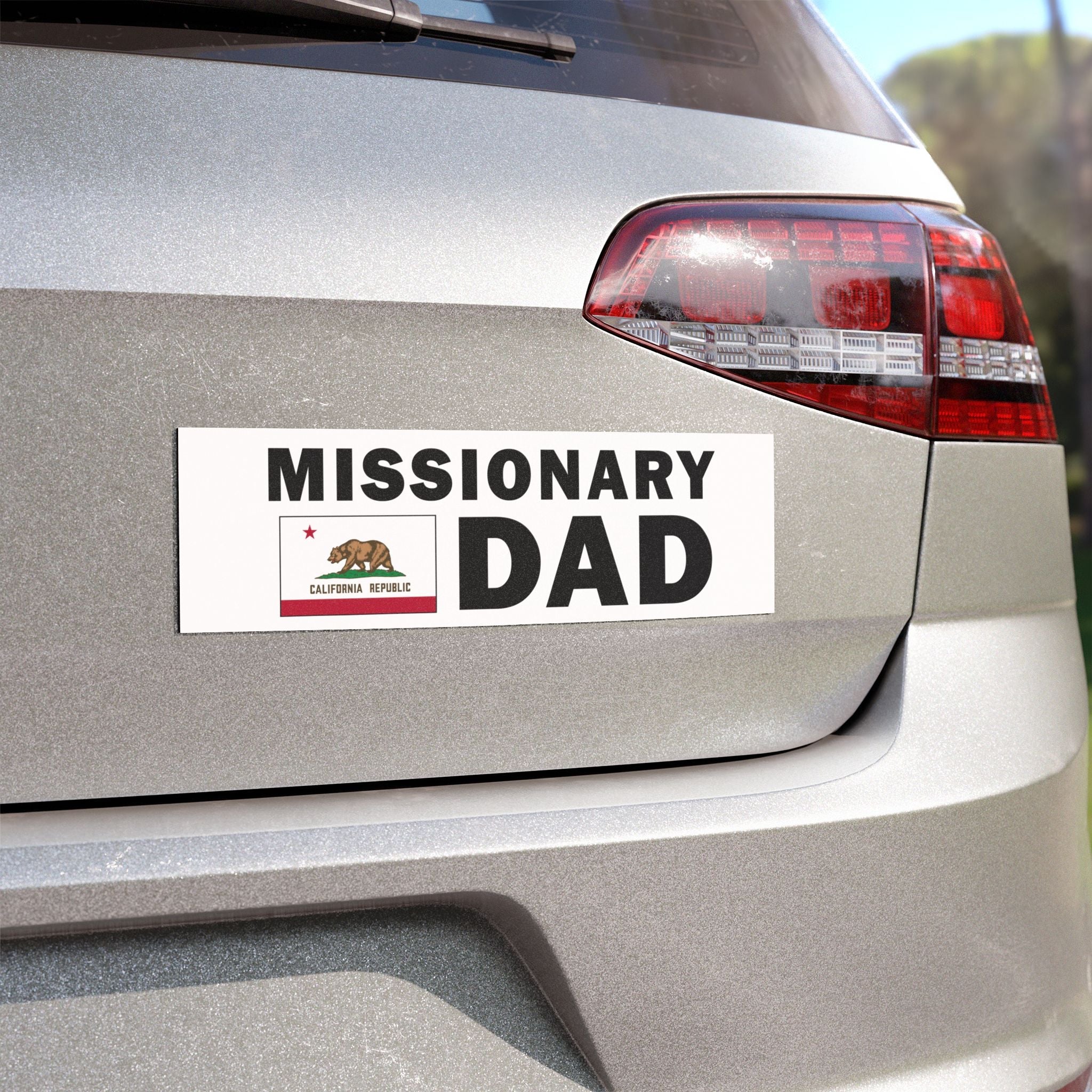 Missionary DAD Flag of California Magnetic Bumper Sticker - Mission Wishlist - LDS Missionary Gift Store