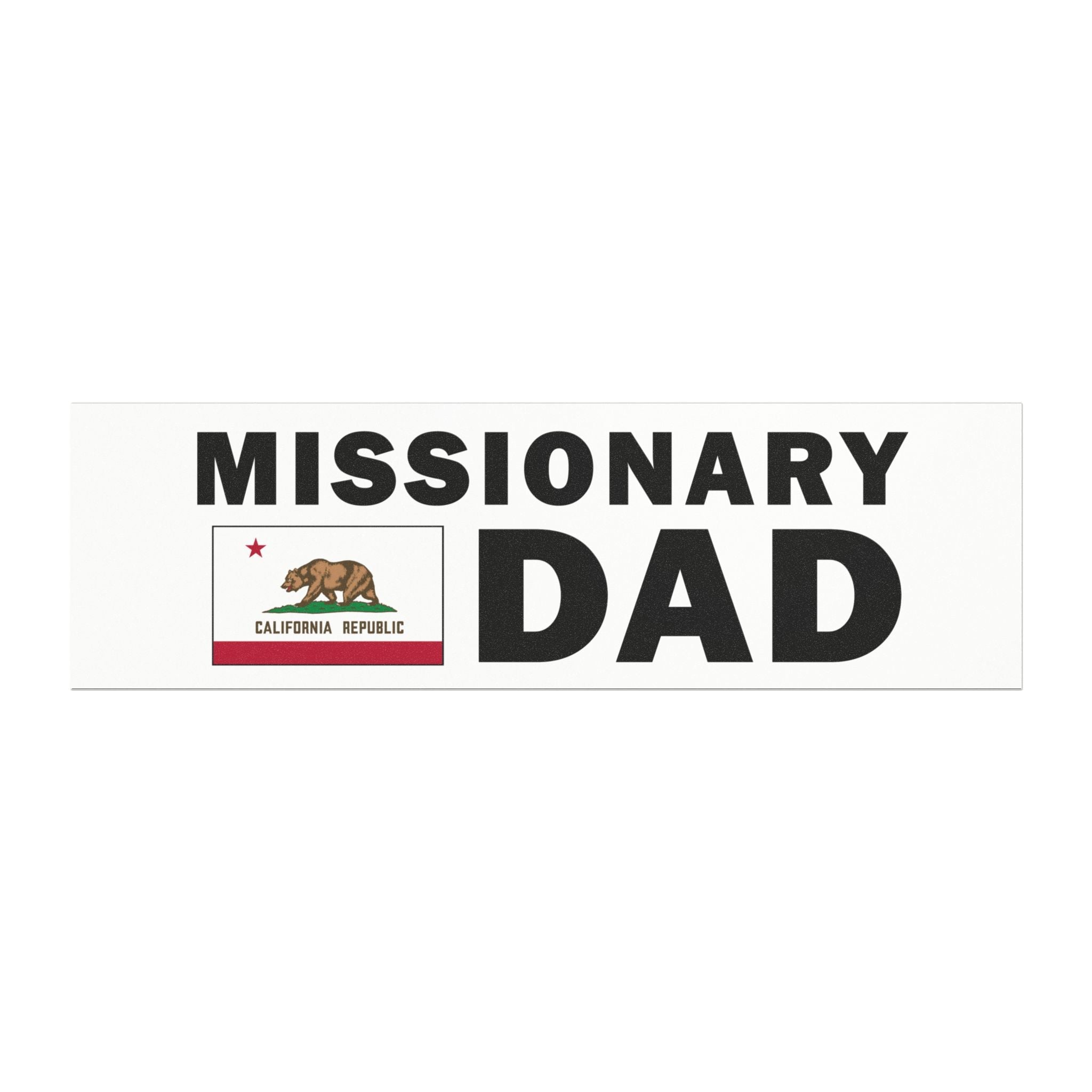 Missionary DAD Flag of California Magnetic Bumper Sticker - Mission Wishlist - LDS Missionary Gift Store