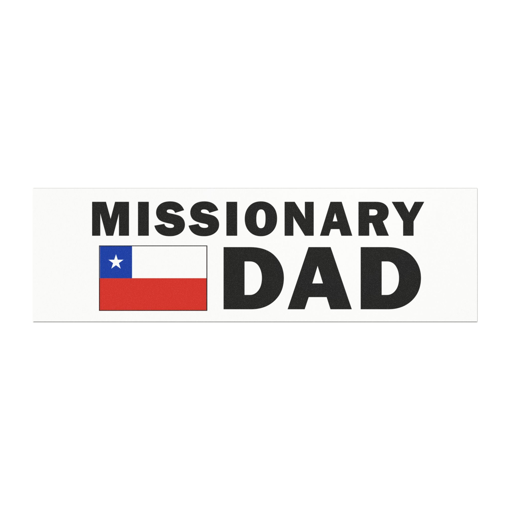 Missionary DAD Flag of Chile Magnetic Bumper Sticker - Mission Wishlist - LDS Missionary Gift Store