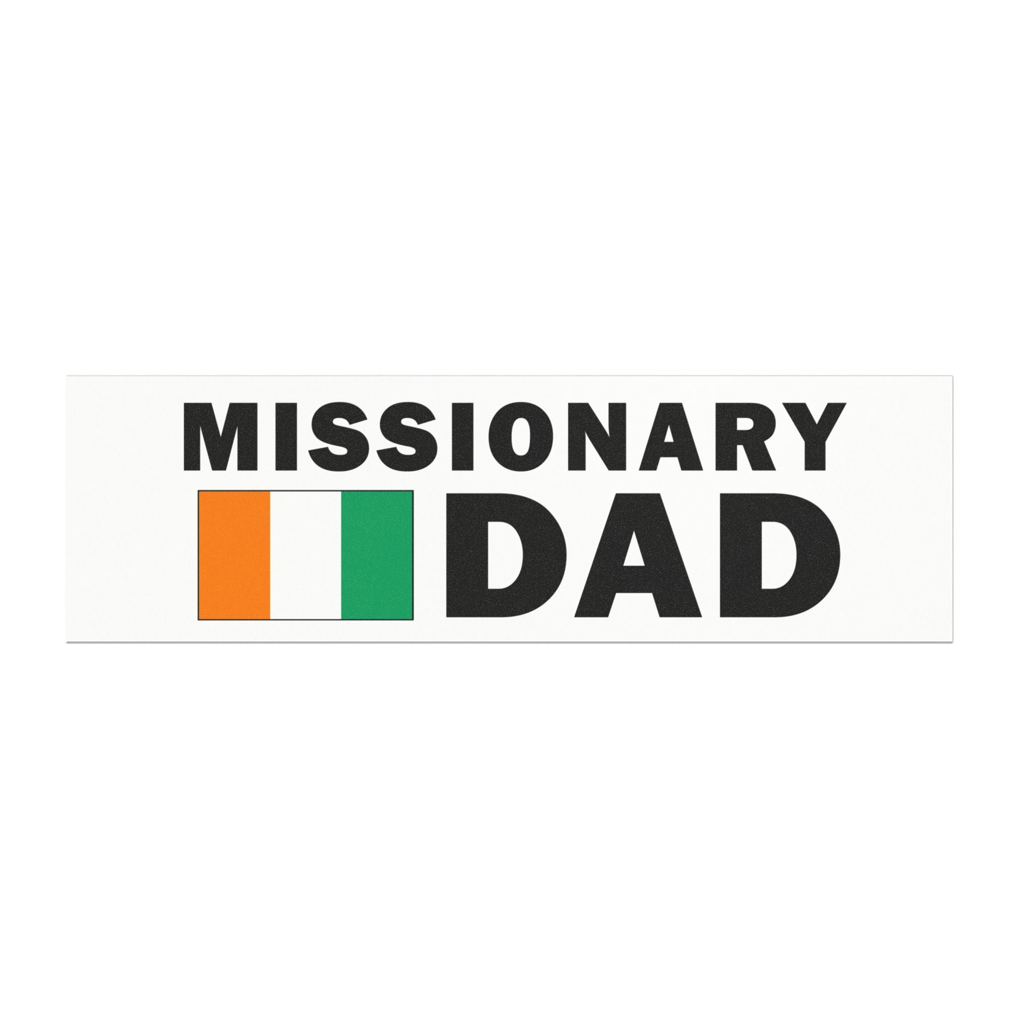 Missionary DAD Flag of Cote dIvoire Magnetic Bumper Sticker - Mission Wishlist - LDS Missionary Gift Store