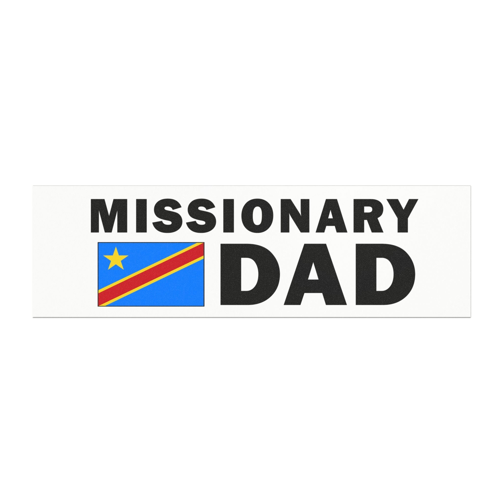 Missionary DAD Flag of Democratic Republic of the Congo Magnetic Bumper Sticker - Mission Wishlist - LDS Missionary Gift Store