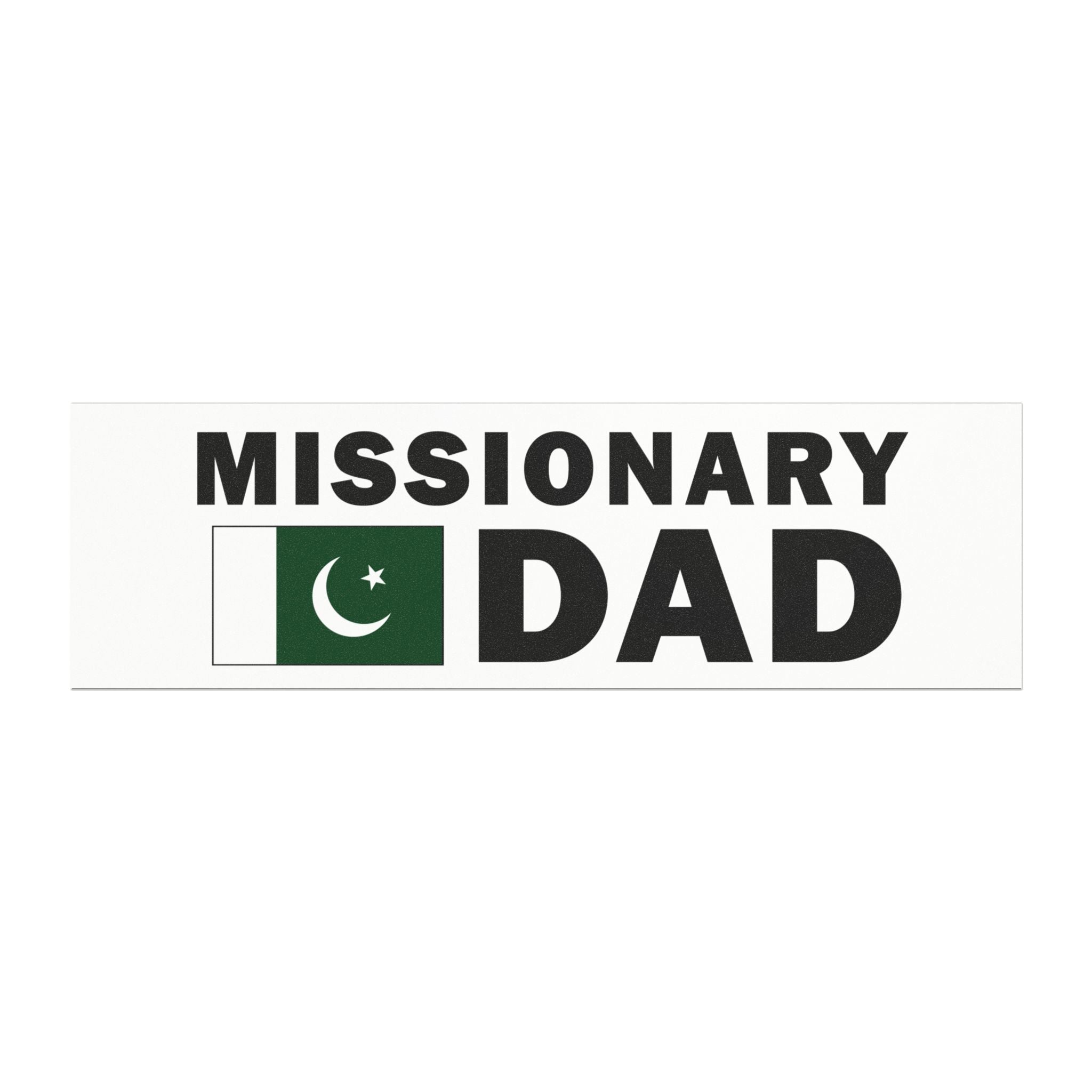 Missionary DAD Flag of Pakistan Magnetic Bumper Sticker - Mission Wishlist - LDS Missionary Gift Store