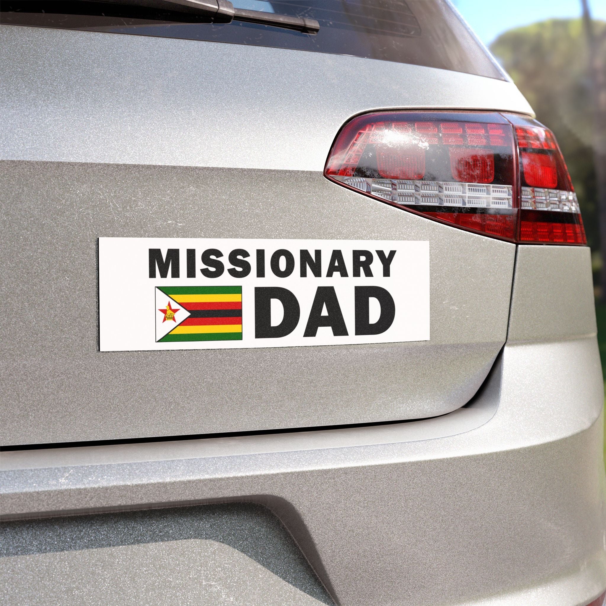 Missionary DAD Flag of Zimbabwe Magnetic Bumper Sticker - Mission Wishlist - LDS Missionary Gift Store