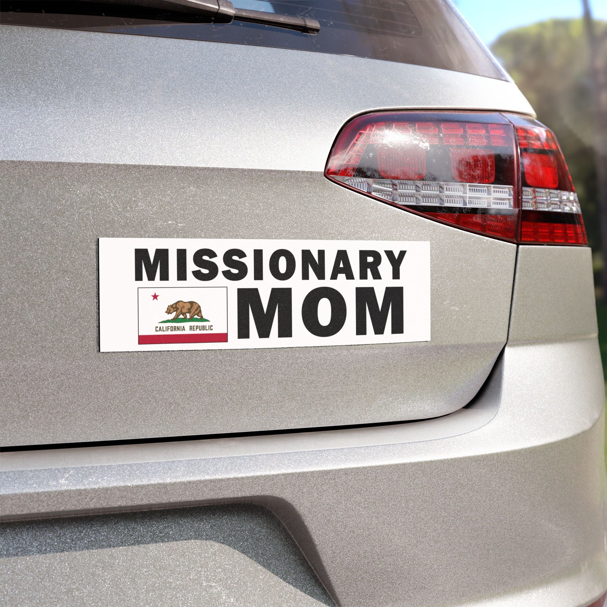 Missionary MOM Flag of California Magnetic Bumper Sticker - Mission Wishlist - LDS Missionary Gift Store