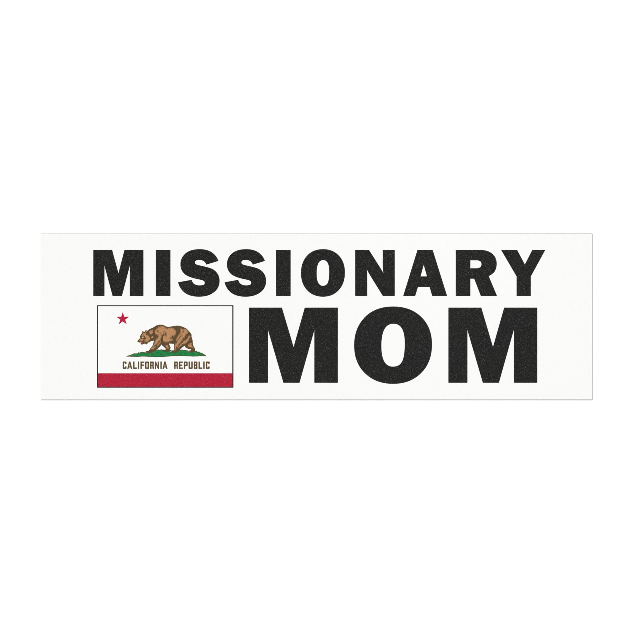 Missionary MOM Flag of California Magnetic Bumper Sticker - Mission Wishlist - LDS Missionary Gift Store