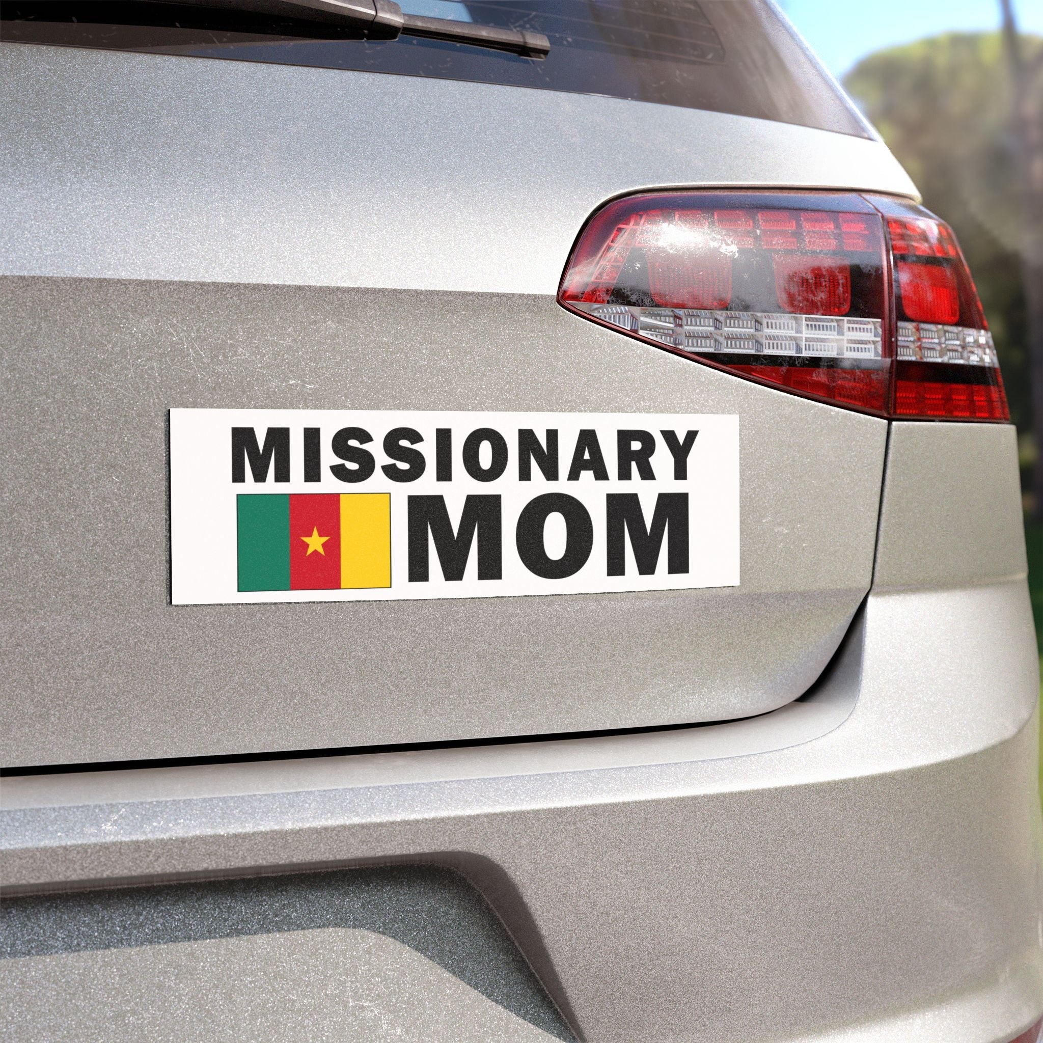 Missionary MOM Flag of Cameroon Magnetic Bumper Sticker - Mission Wishlist - LDS Missionary Gift Store