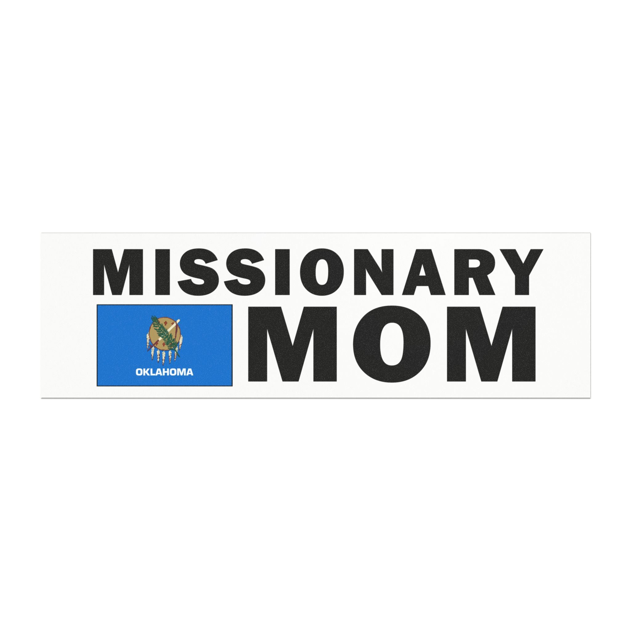 Missionary MOM Flag of Oklahoma Magnetic Bumper Sticker - Mission Wishlist - LDS Missionary Gift Store