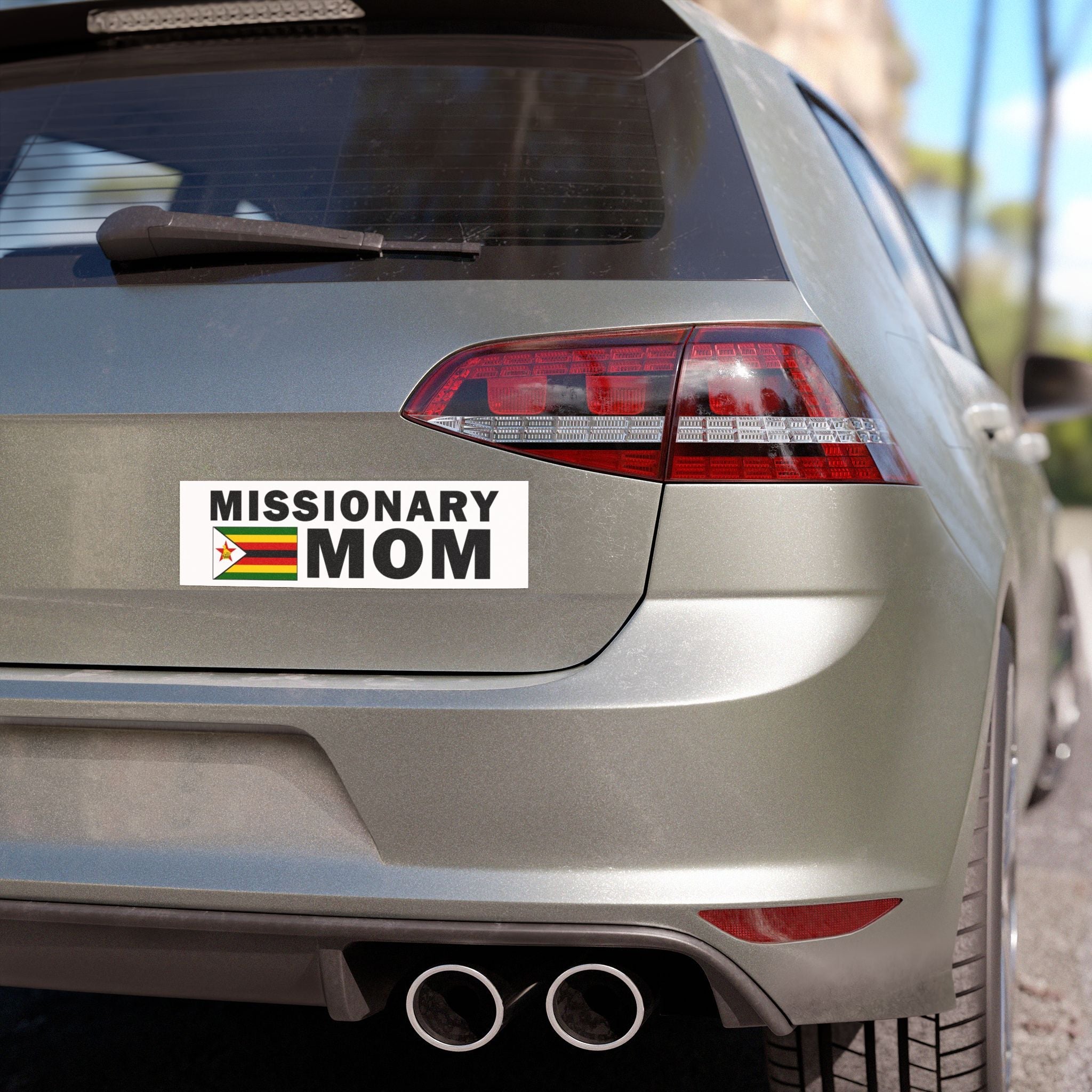 Missionary MOM Flag of Zimbabwe Magnetic Bumper Sticker - Mission Wishlist - LDS Missionary Gift Store