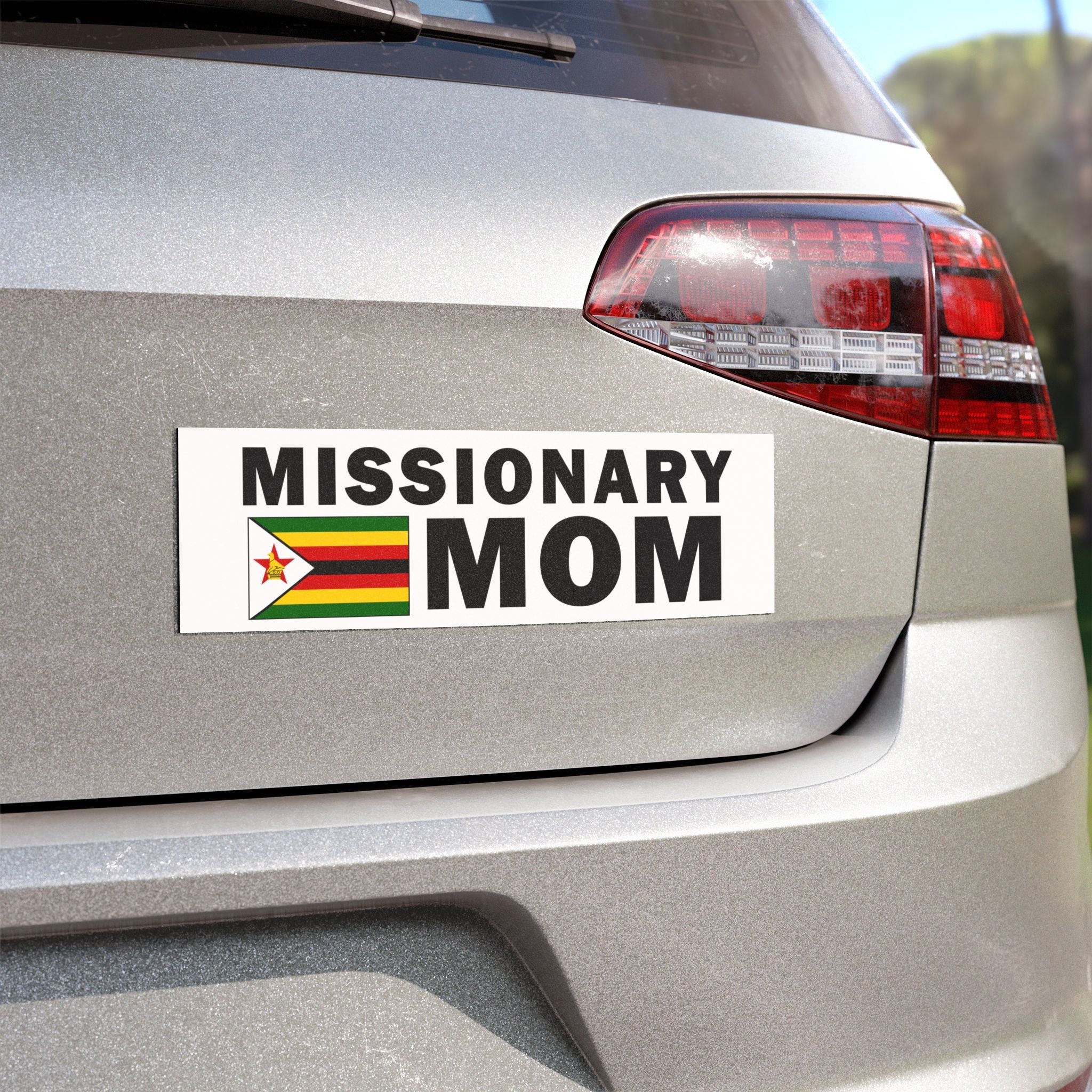 Missionary MOM Flag of Zimbabwe Magnetic Bumper Sticker - Mission Wishlist - LDS Missionary Gift Store