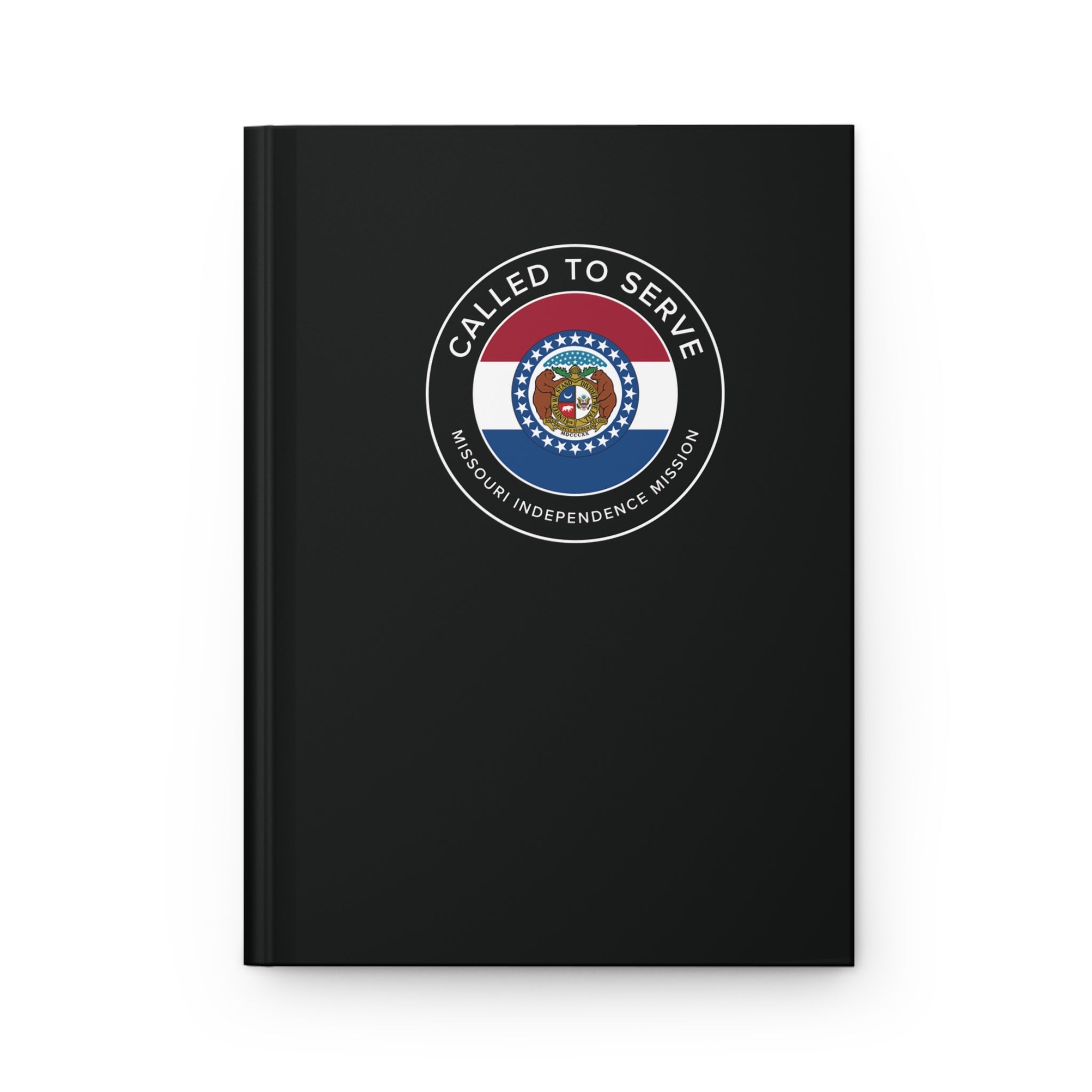 Missouri Independence Mission Circle Flag Called to Serve Black Hardcover Journal Matte - Latter-Day Saint LDS Missionary Gift - Book of Mormon