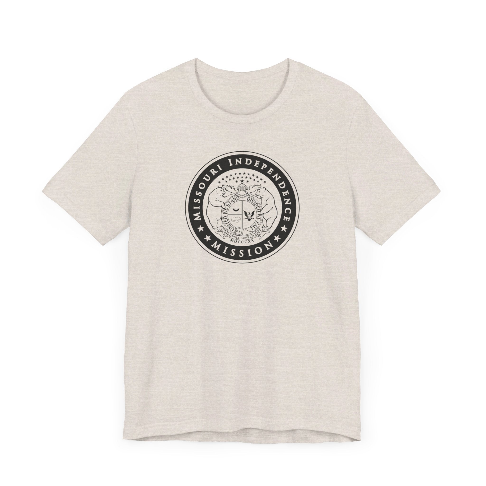 Missouri Independence Mission Circular Monochrome Logo T-Shirt - Mission Wishlist - LDS Missionary Gift Store