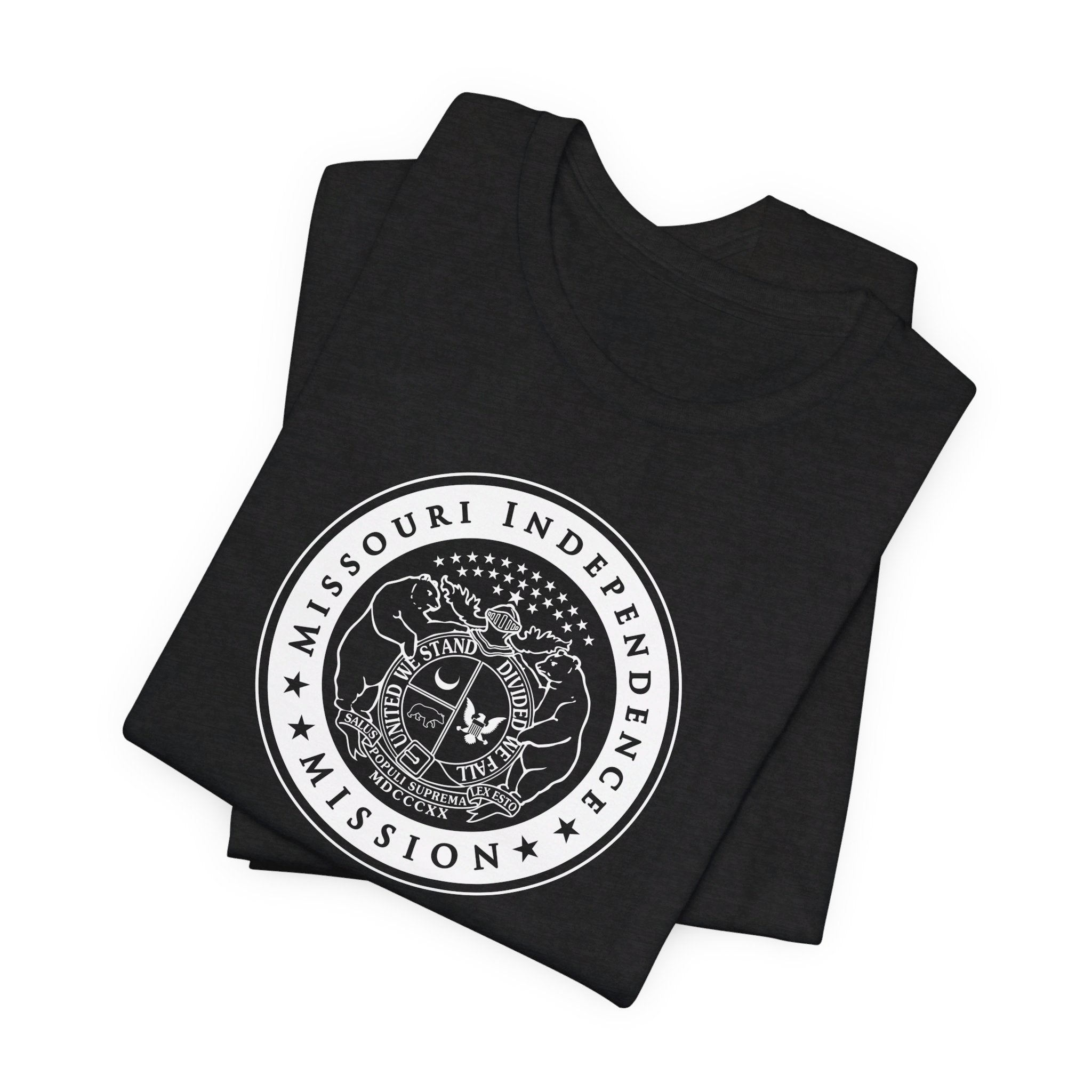 Missouri Independence Mission Circular Monochrome Logo T-Shirt - Mission Wishlist - LDS Missionary Gift Store