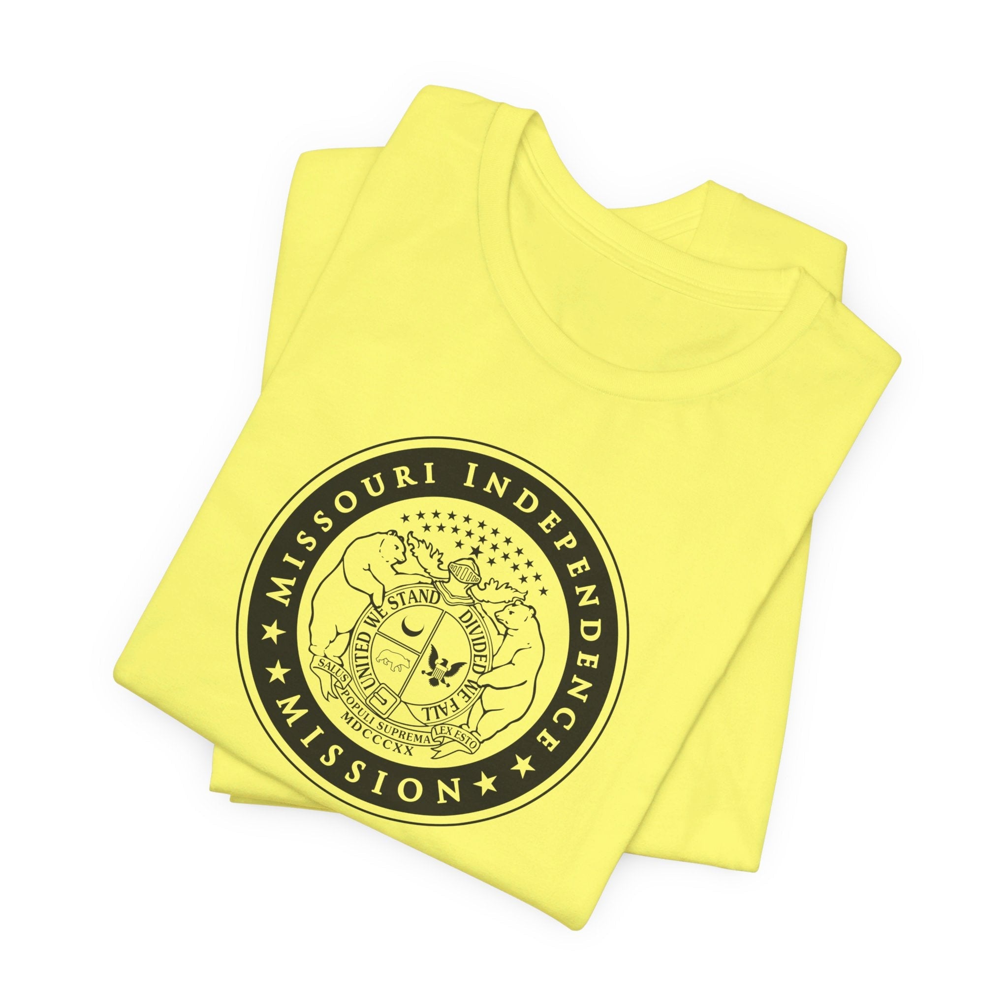 Missouri Independence Mission Circular Monochrome Logo T-Shirt - Mission Wishlist - LDS Missionary Gift Store