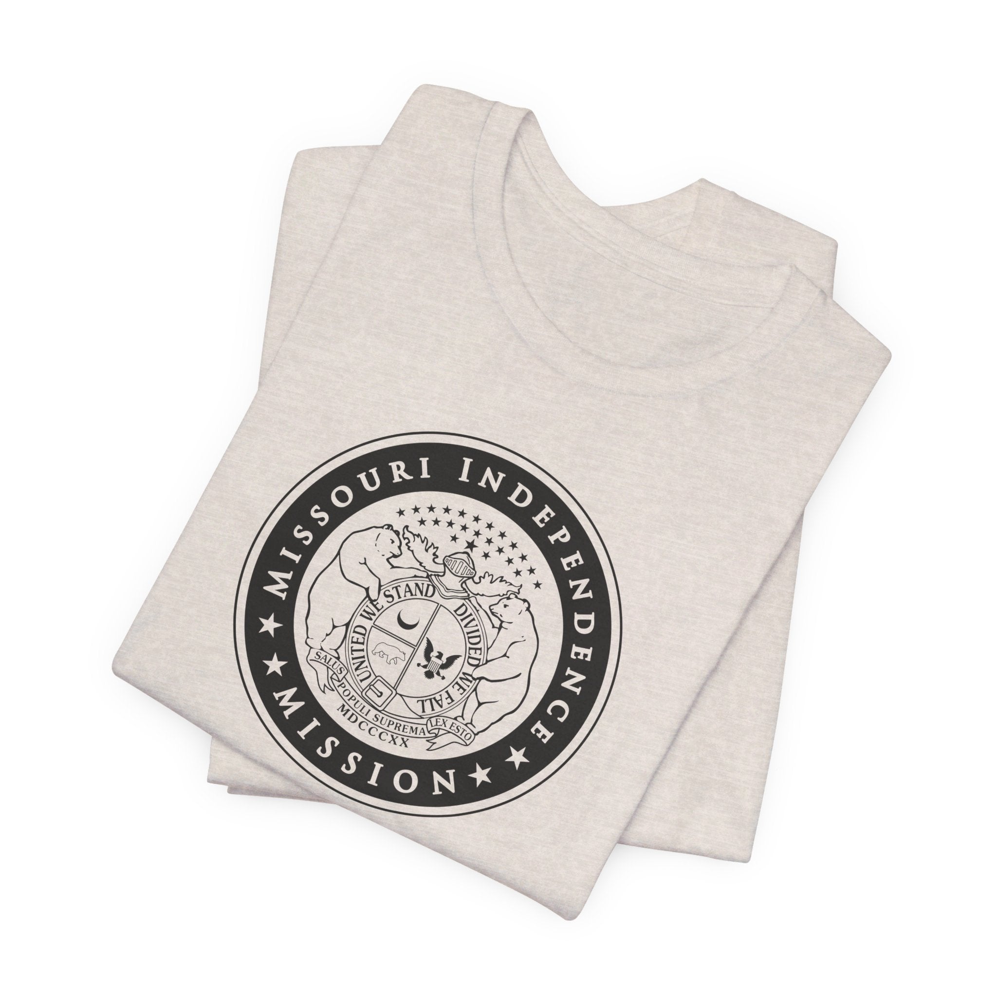 Missouri Independence Mission Circular Monochrome Logo T-Shirt - Mission Wishlist - LDS Missionary Gift Store
