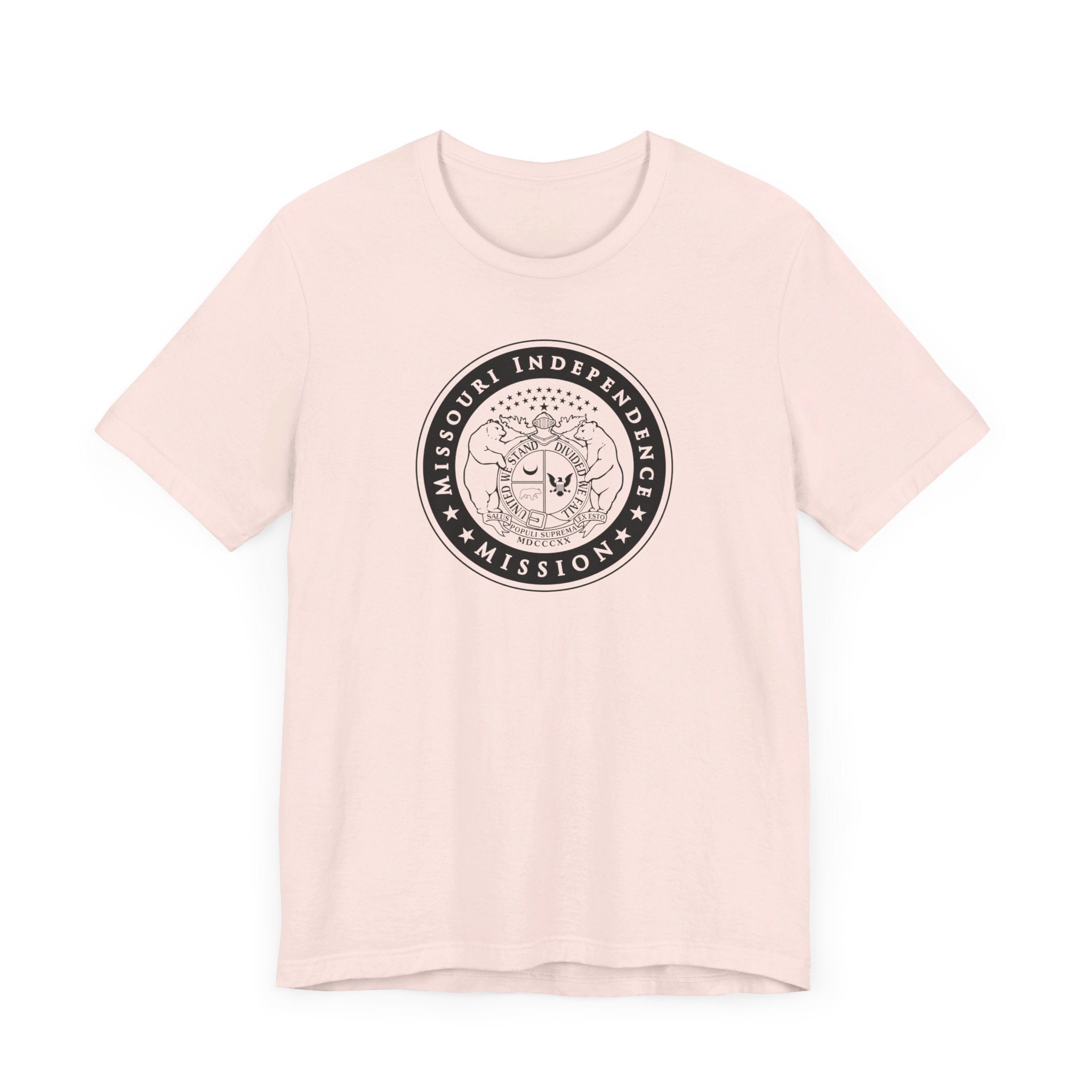 Missouri Independence Mission Circular Monochrome Logo T-Shirt - Mission Wishlist - LDS Missionary Gift Store