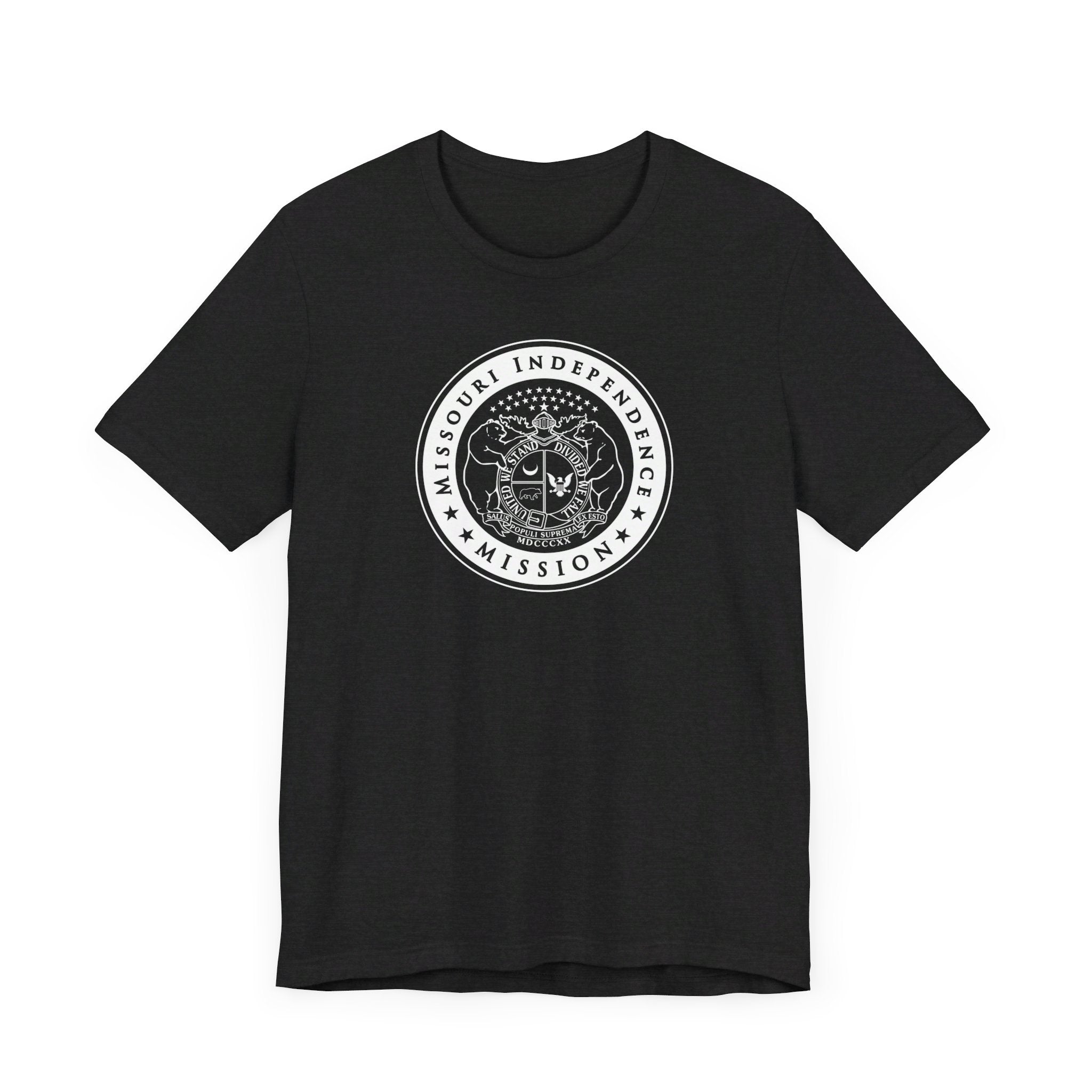 Missouri Independence Mission Circular Monochrome Logo T-Shirt - Mission Wishlist - LDS Missionary Gift Store