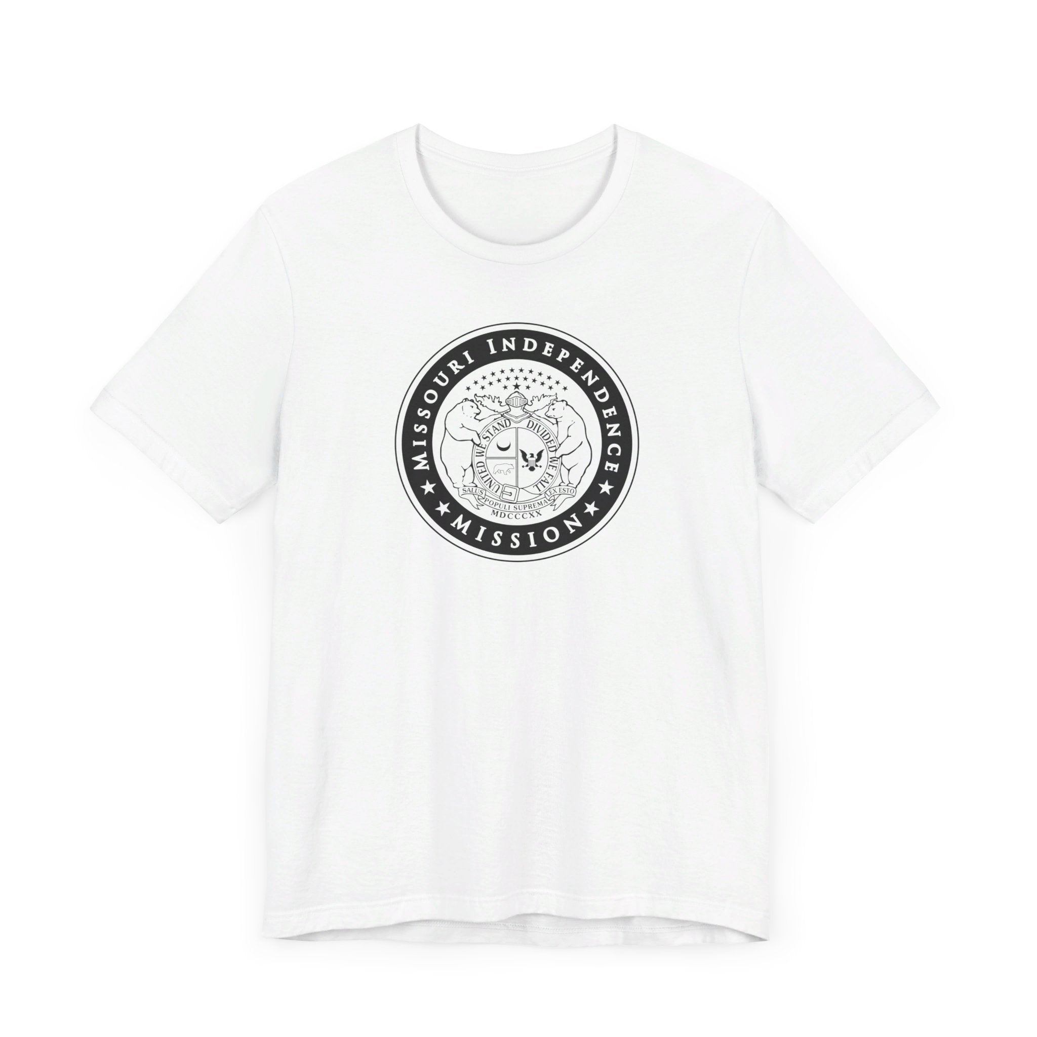 Missouri Independence Mission Circular Monochrome Logo T-Shirt - Mission Wishlist - LDS Missionary Gift Store
