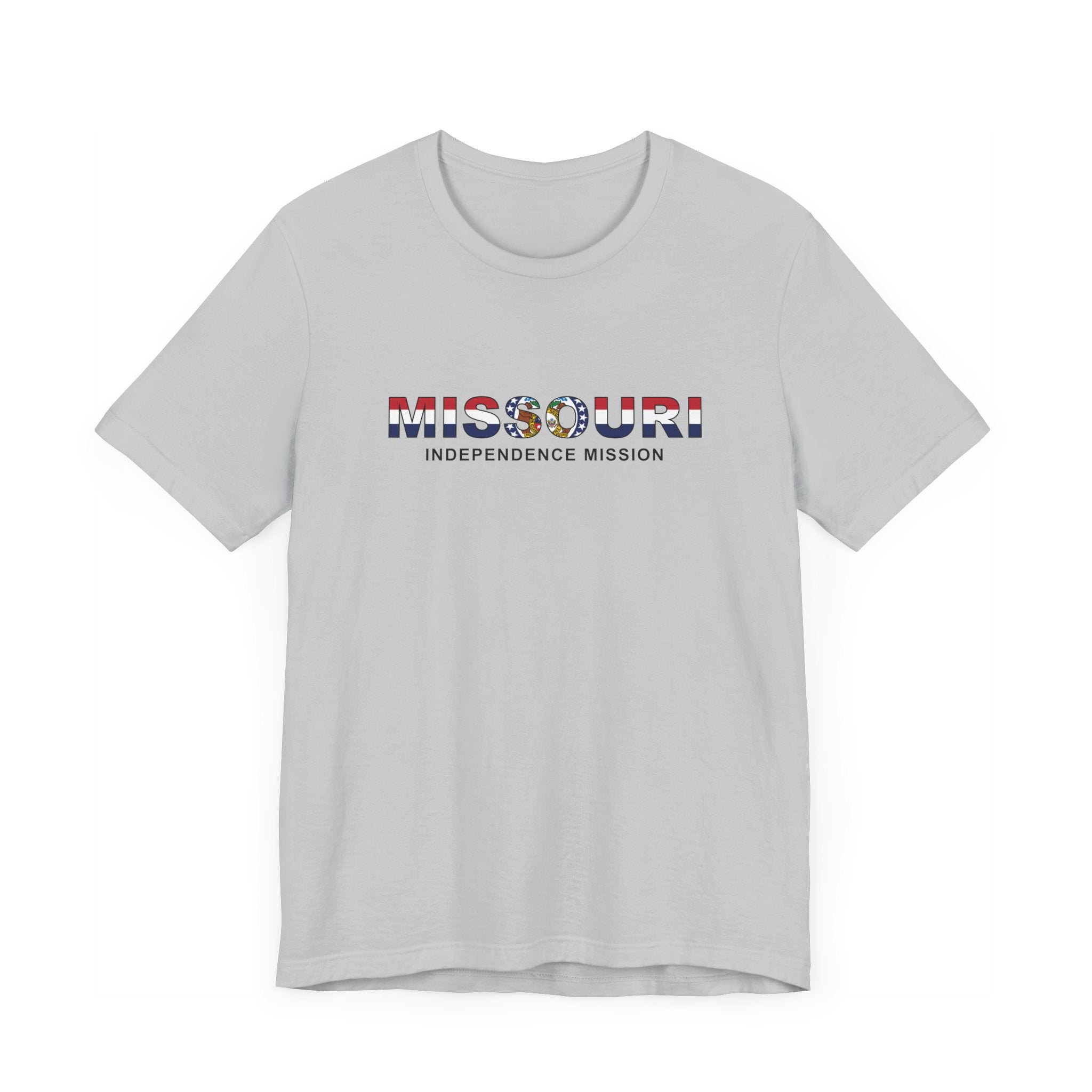 Missouri Independence Mission Flag Title T-shirt - Latter-Day Saint LDS Missionary Gift - Book of Mormon
