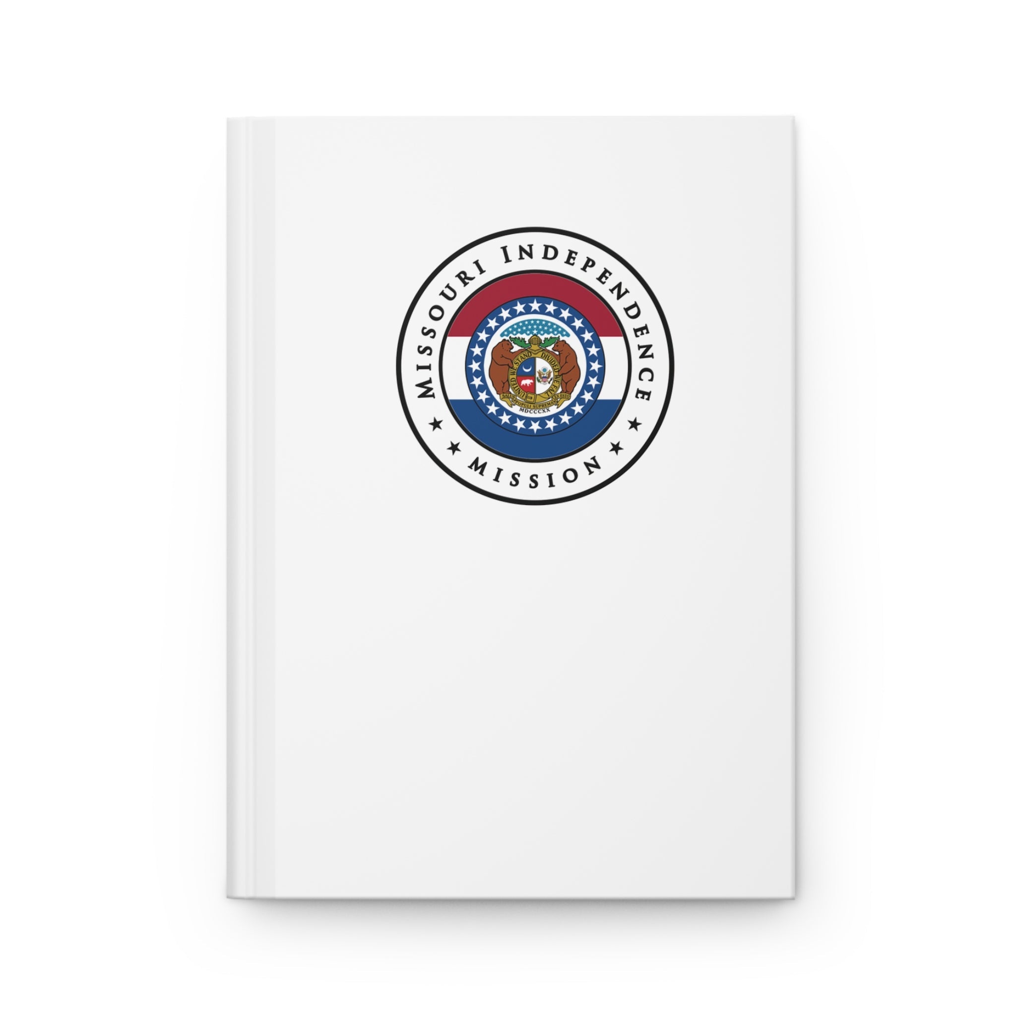 Missouri Independence Mission Logo Design White Hardcover Journal Matte - Latter-Day Saint LDS Missionary Gift - Book of Mormon