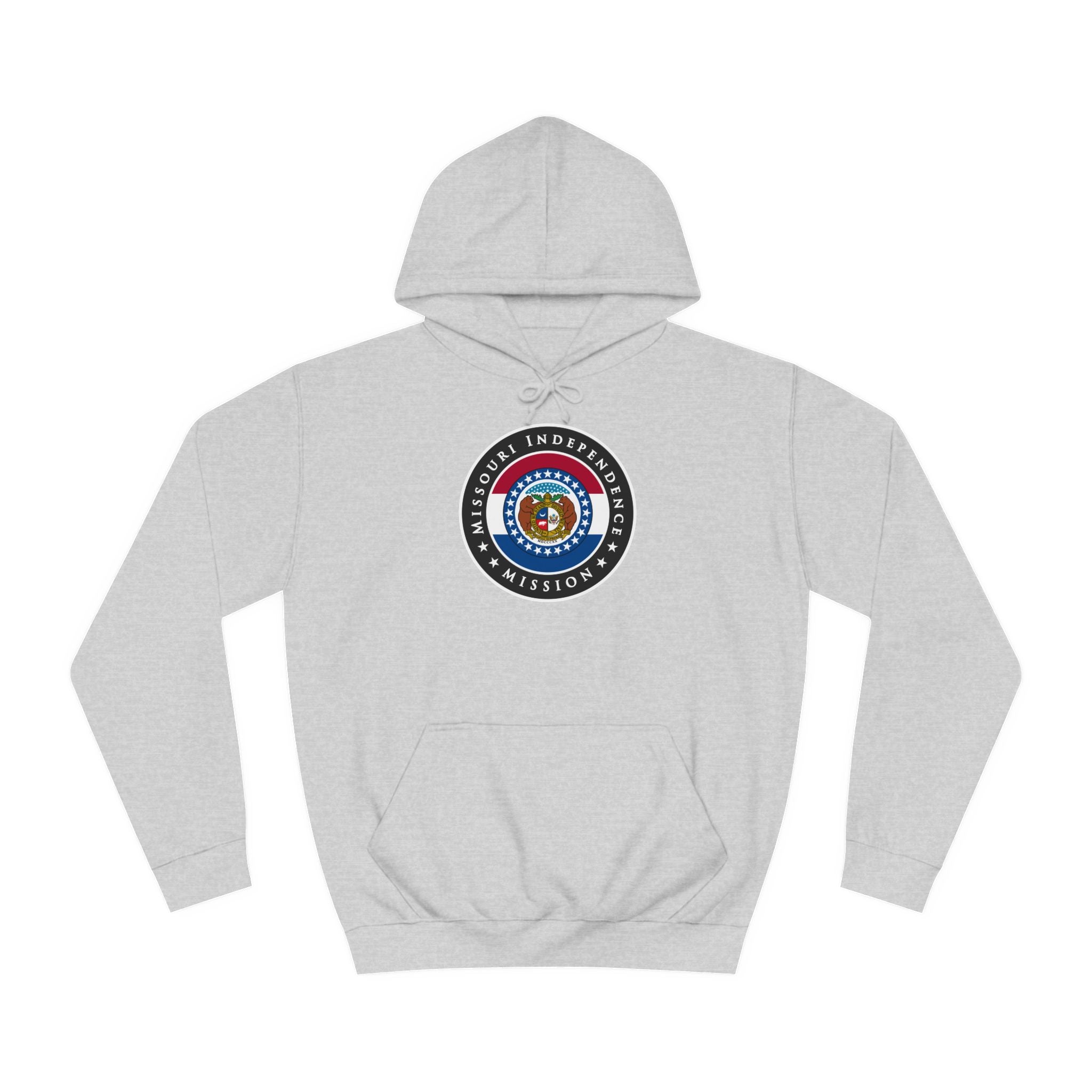 Missouri Independence Mission State Flag Logo (Black Border) College Hoodie - Mission Wishlist - LDS Missionary Gift Store