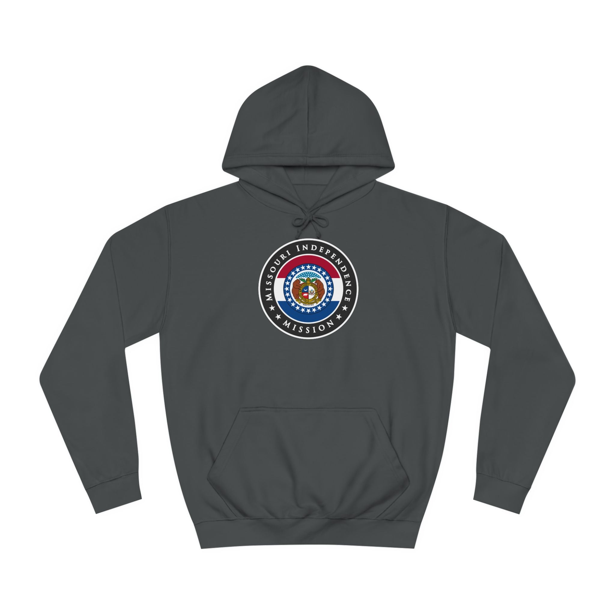 Missouri Independence Mission State Flag Logo (Black Border) College Hoodie - Mission Wishlist - LDS Missionary Gift Store