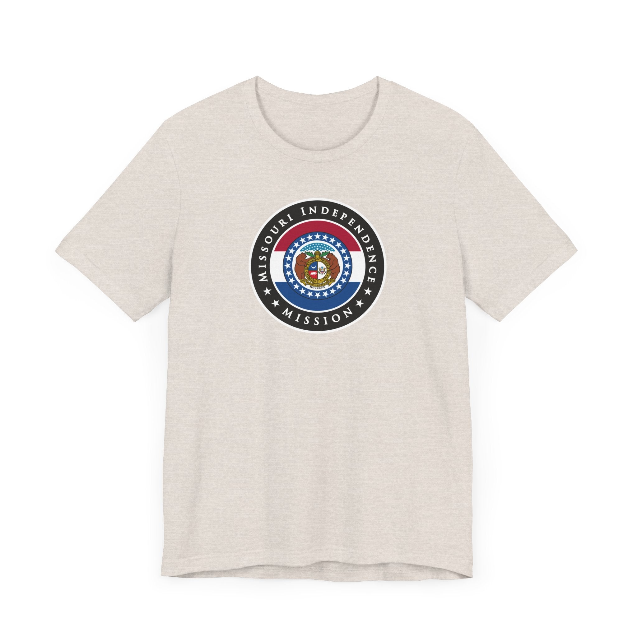 Missouri Independence Mission State Flag Logo (Black Border) T-shirt - Mission Wishlist - LDS Missionary Gift Store