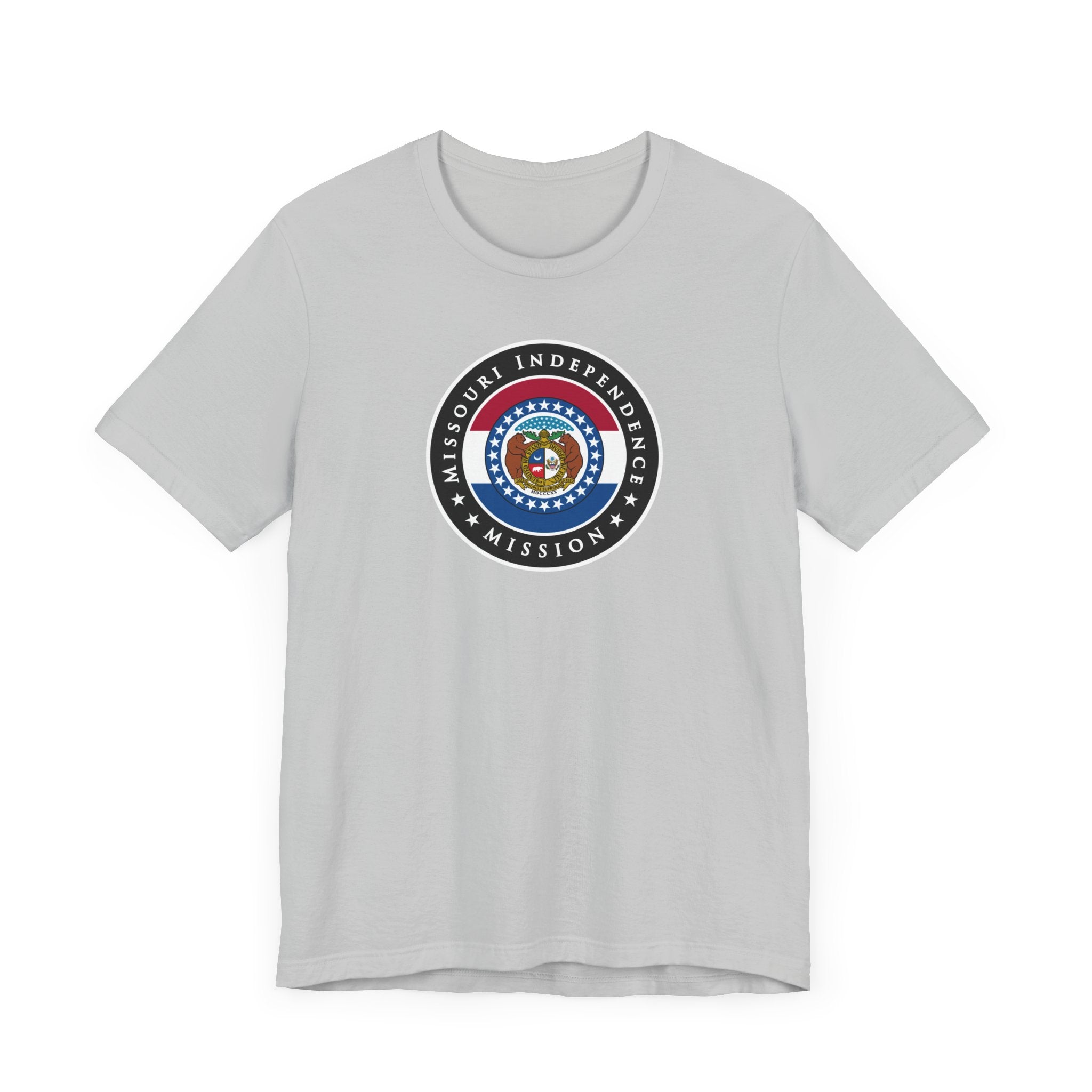 Missouri Independence Mission State Flag Logo (Black Border) T-shirt - Mission Wishlist - LDS Missionary Gift Store