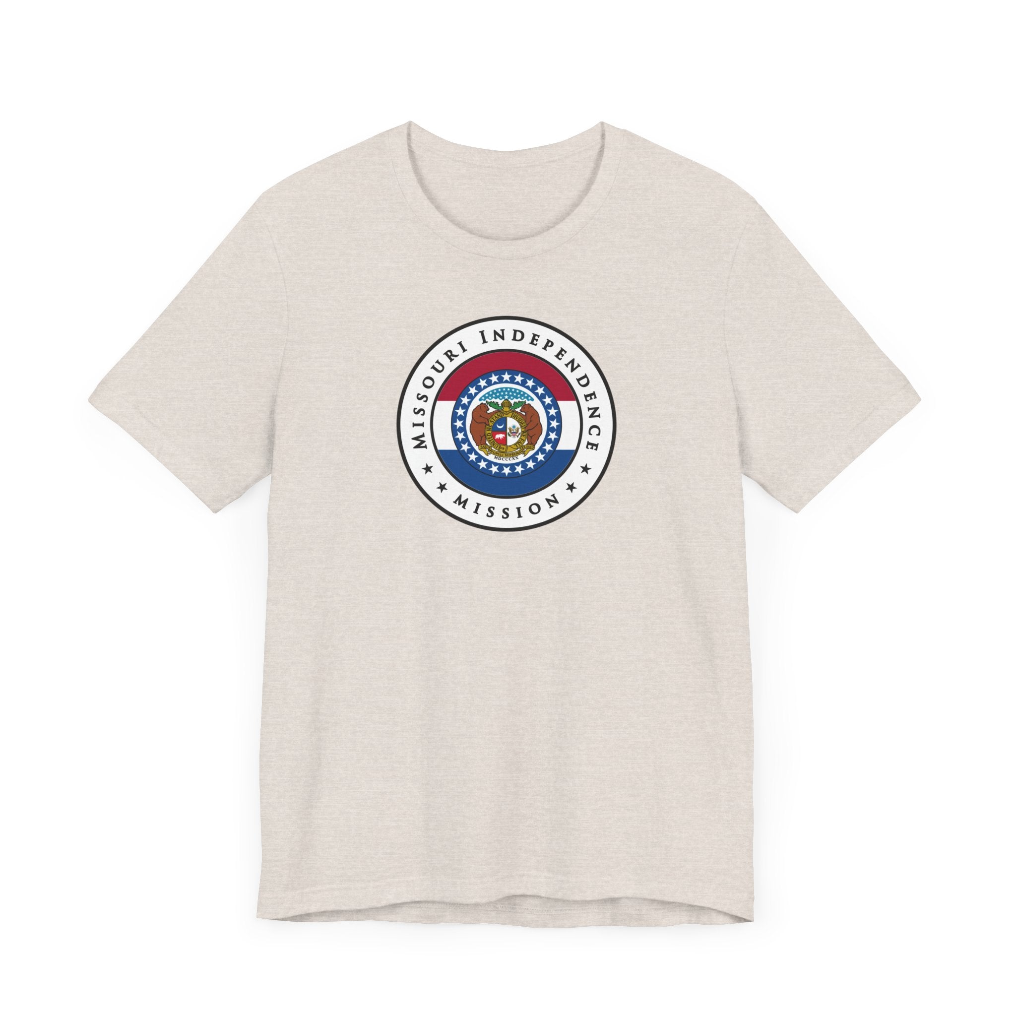 Missouri Independence Mission State Flag Logo (White Border) T-shirt - Mission Wishlist - LDS Missionary Gift Store