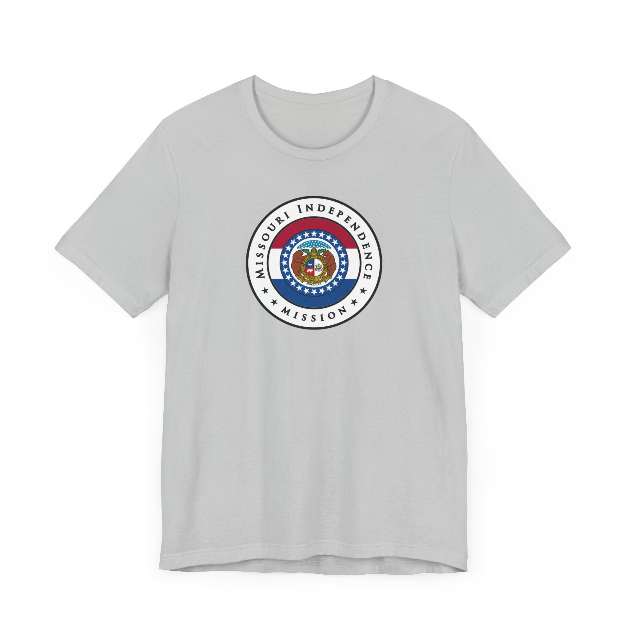 Missouri Independence Mission State Flag Logo (White Border) T-shirt - Mission Wishlist - LDS Missionary Gift Store