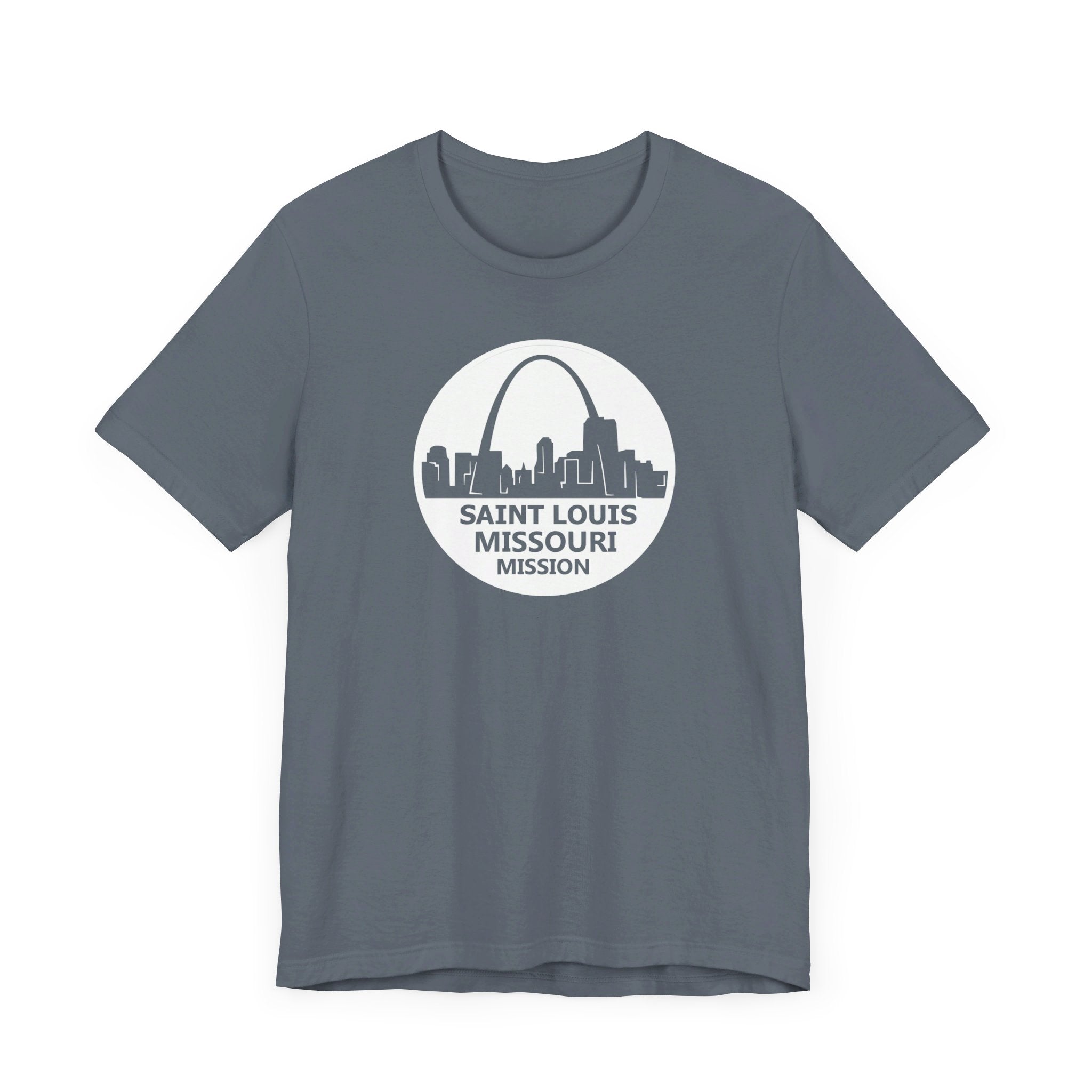 Missouri Saint Louis Mission Circular Monochrome Logo T-Shirt - Mission Wishlist - LDS Missionary Gift Store