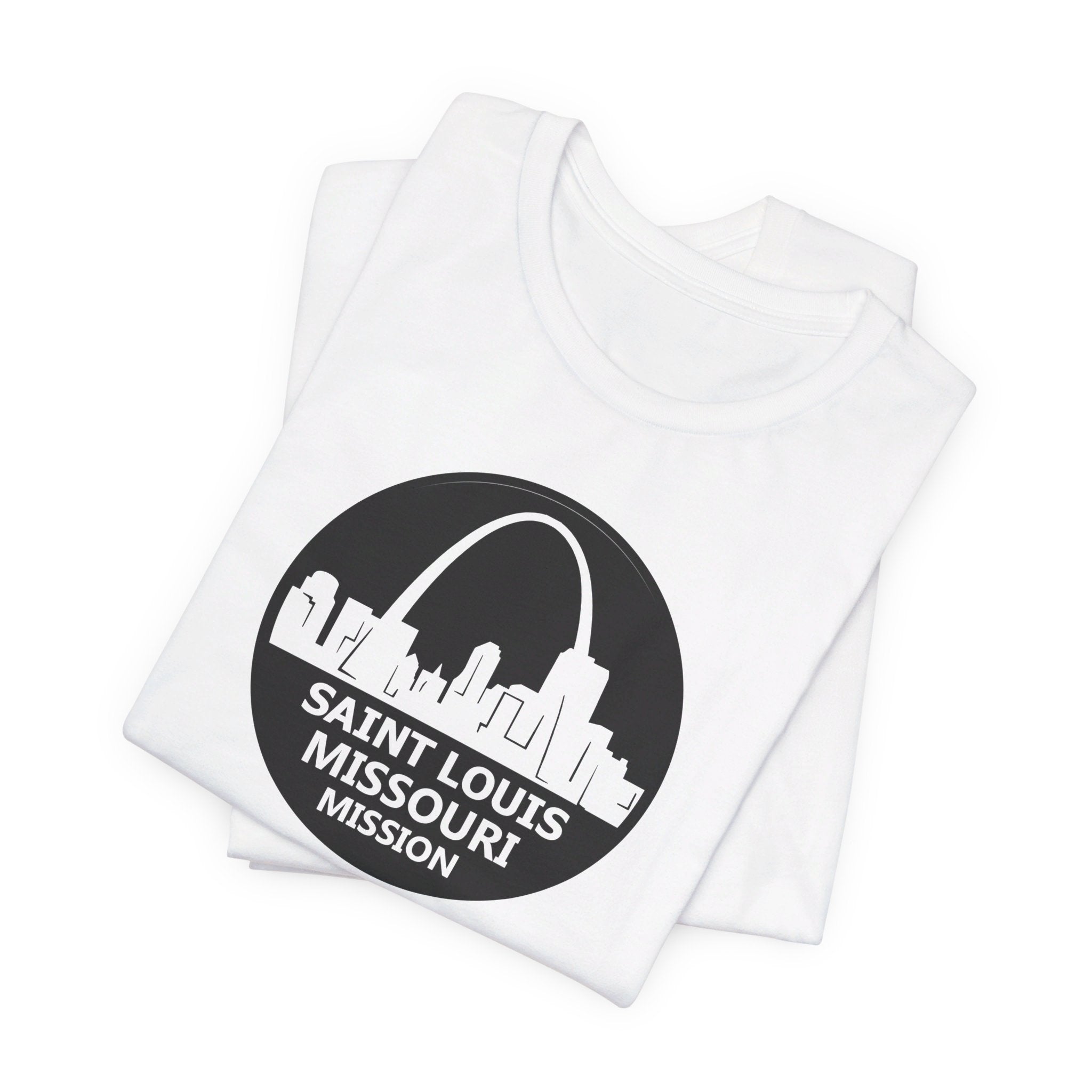 Missouri Saint Louis Mission Circular Monochrome Logo T-Shirt - Mission Wishlist - LDS Missionary Gift Store