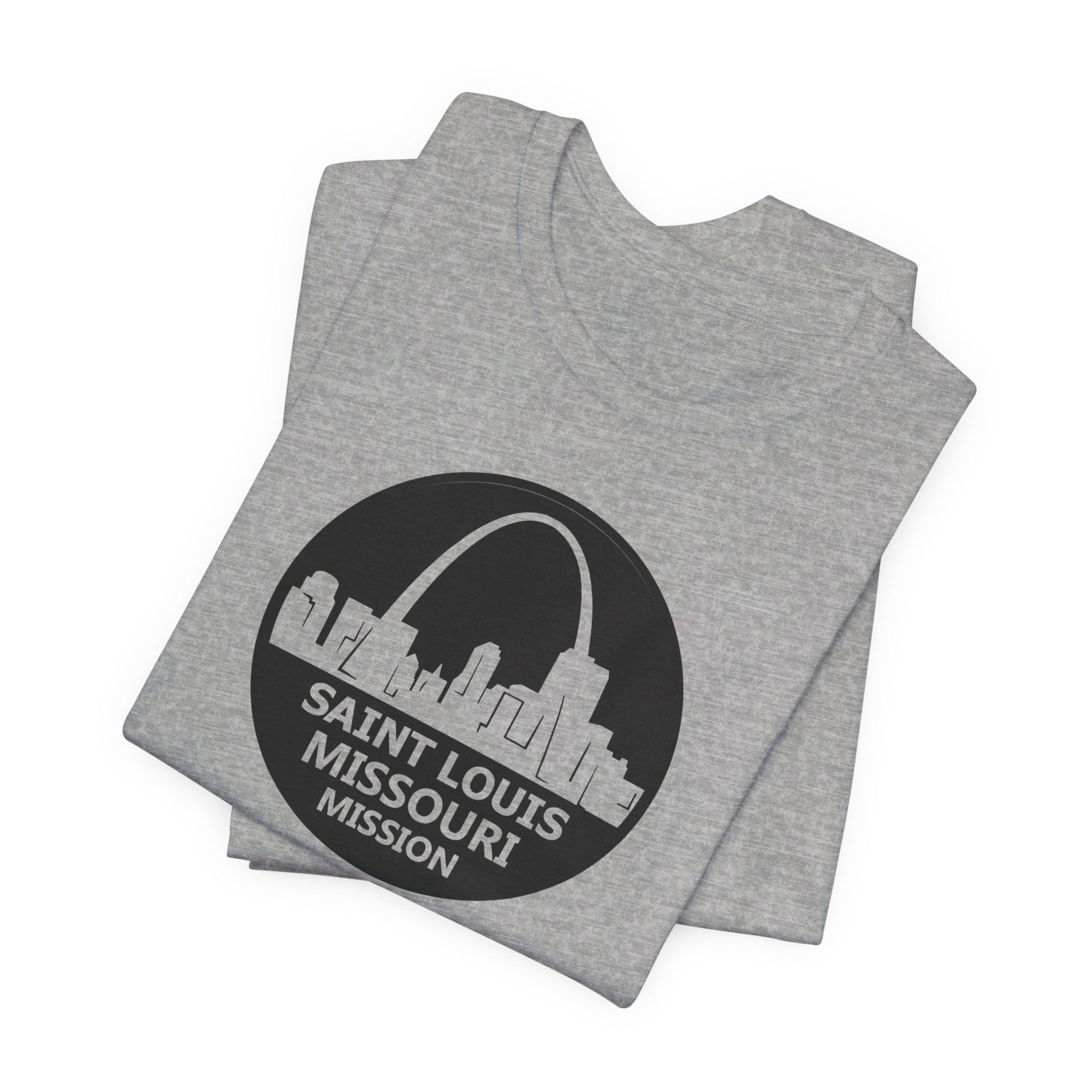 Missouri Saint Louis Mission Circular Monochrome Logo T-Shirt - Mission Wishlist - LDS Missionary Gift Store
