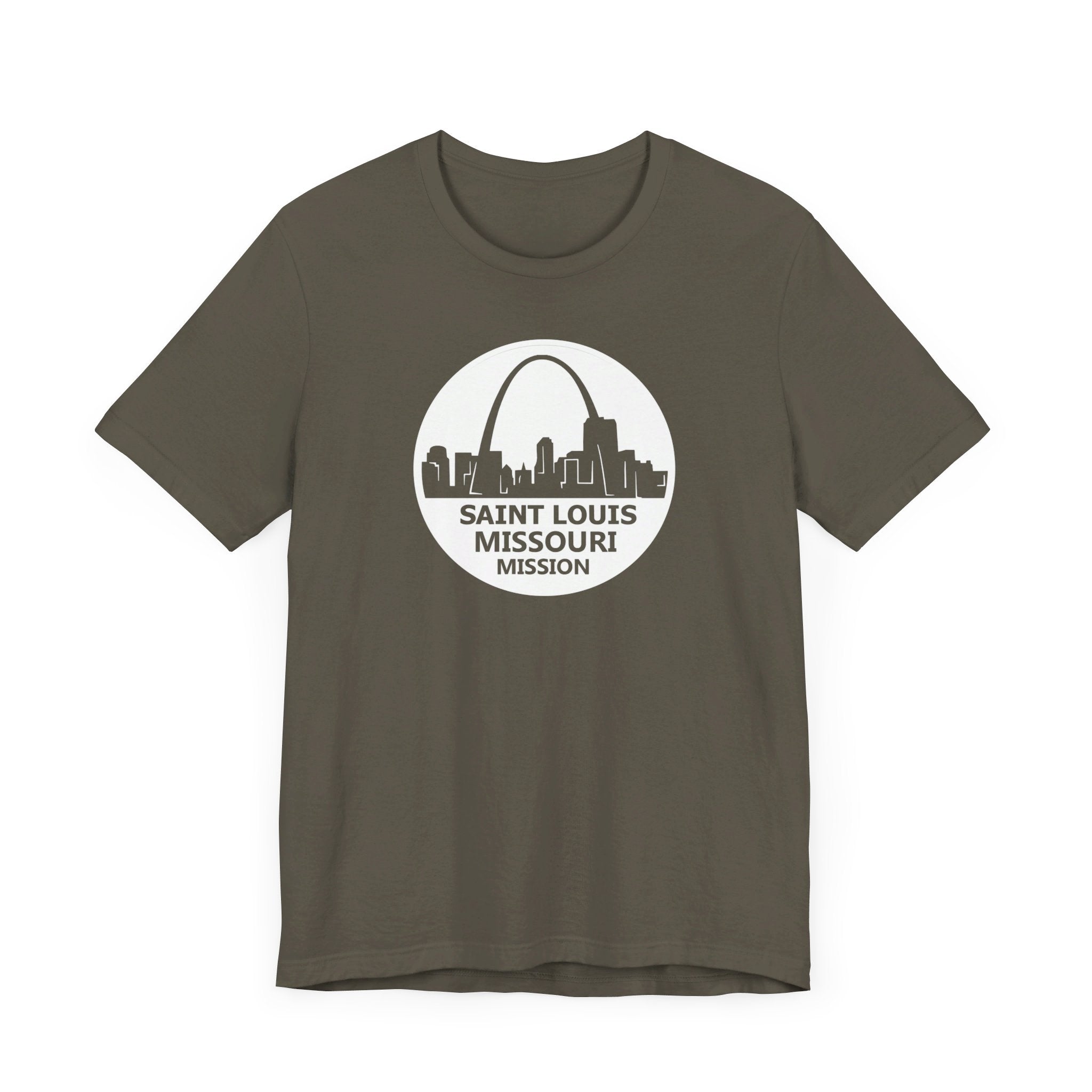 Missouri Saint Louis Mission Circular Monochrome Logo T-Shirt - Mission Wishlist - LDS Missionary Gift Store
