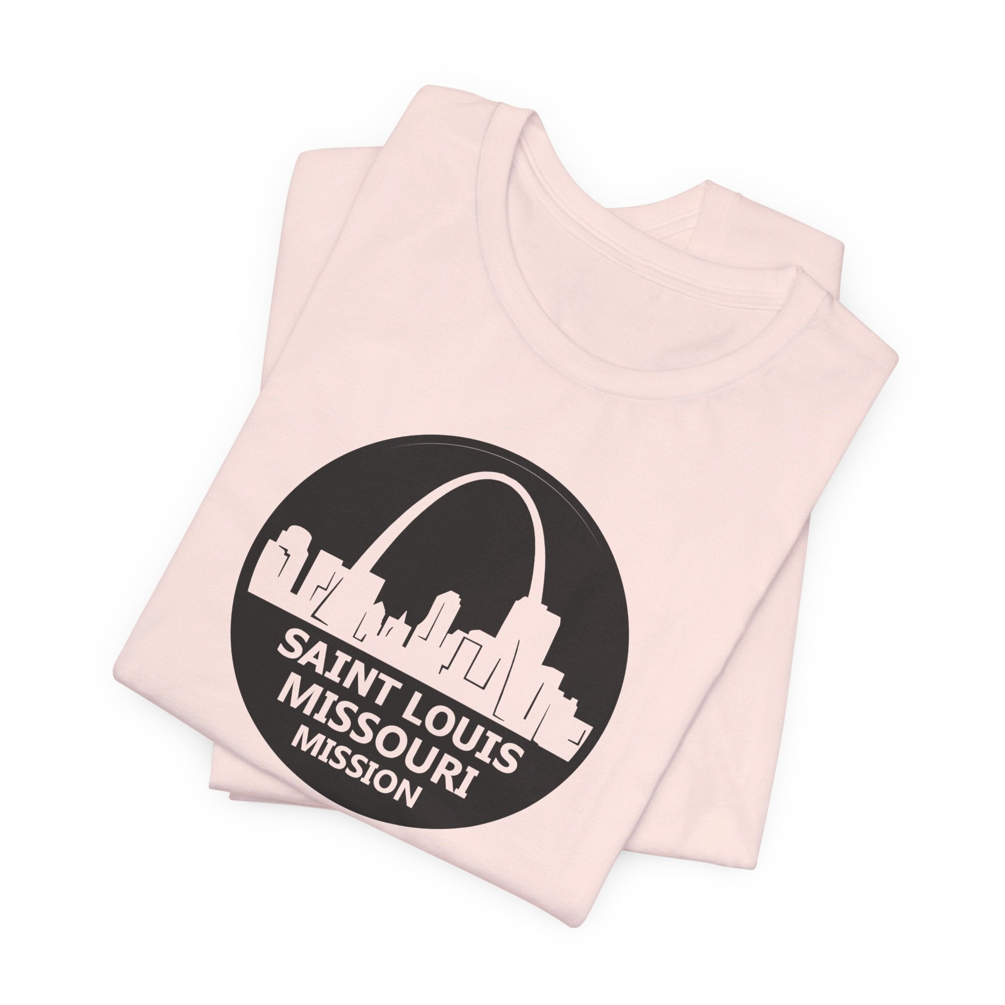 Missouri Saint Louis Mission Circular Monochrome Logo T-Shirt - Mission Wishlist - LDS Missionary Gift Store