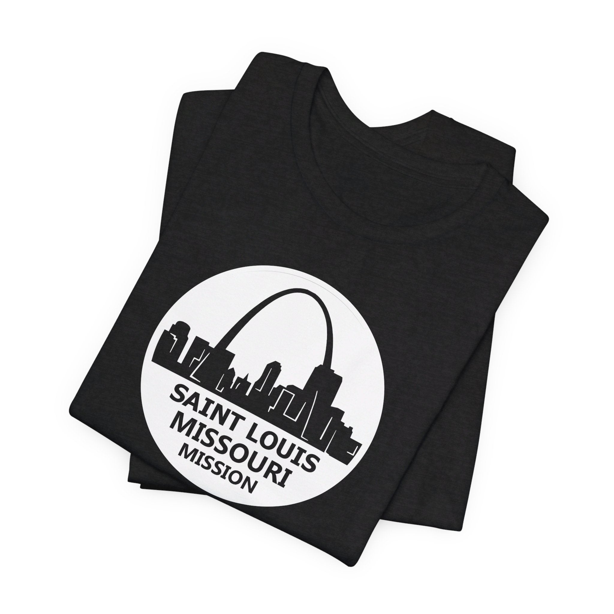 Missouri Saint Louis Mission Circular Monochrome Logo T-Shirt - Mission Wishlist - LDS Missionary Gift Store