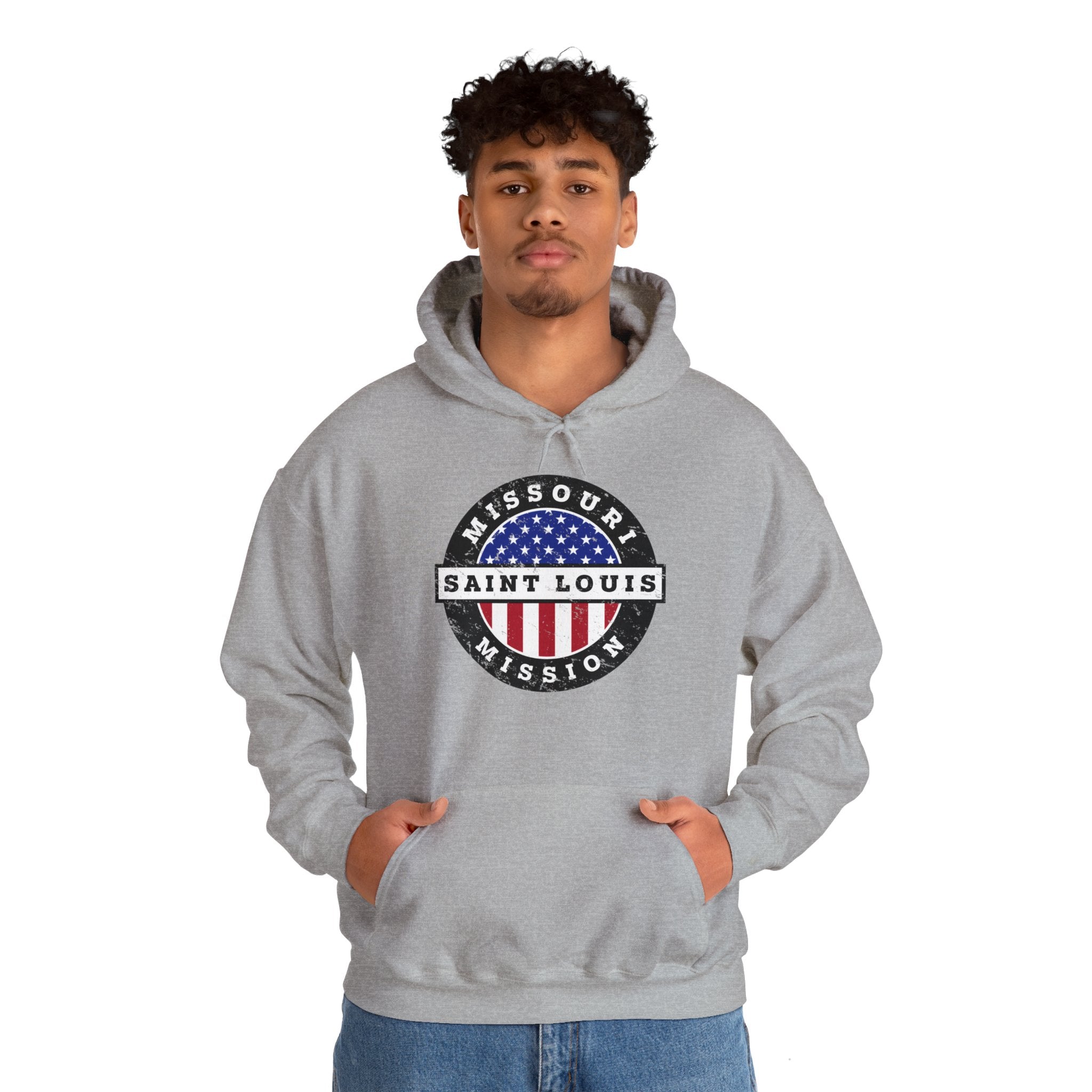 Missouri Saint Louis Mission Circular USA Flag Hoodie - Mission Wishlist - LDS Missionary Gift Store