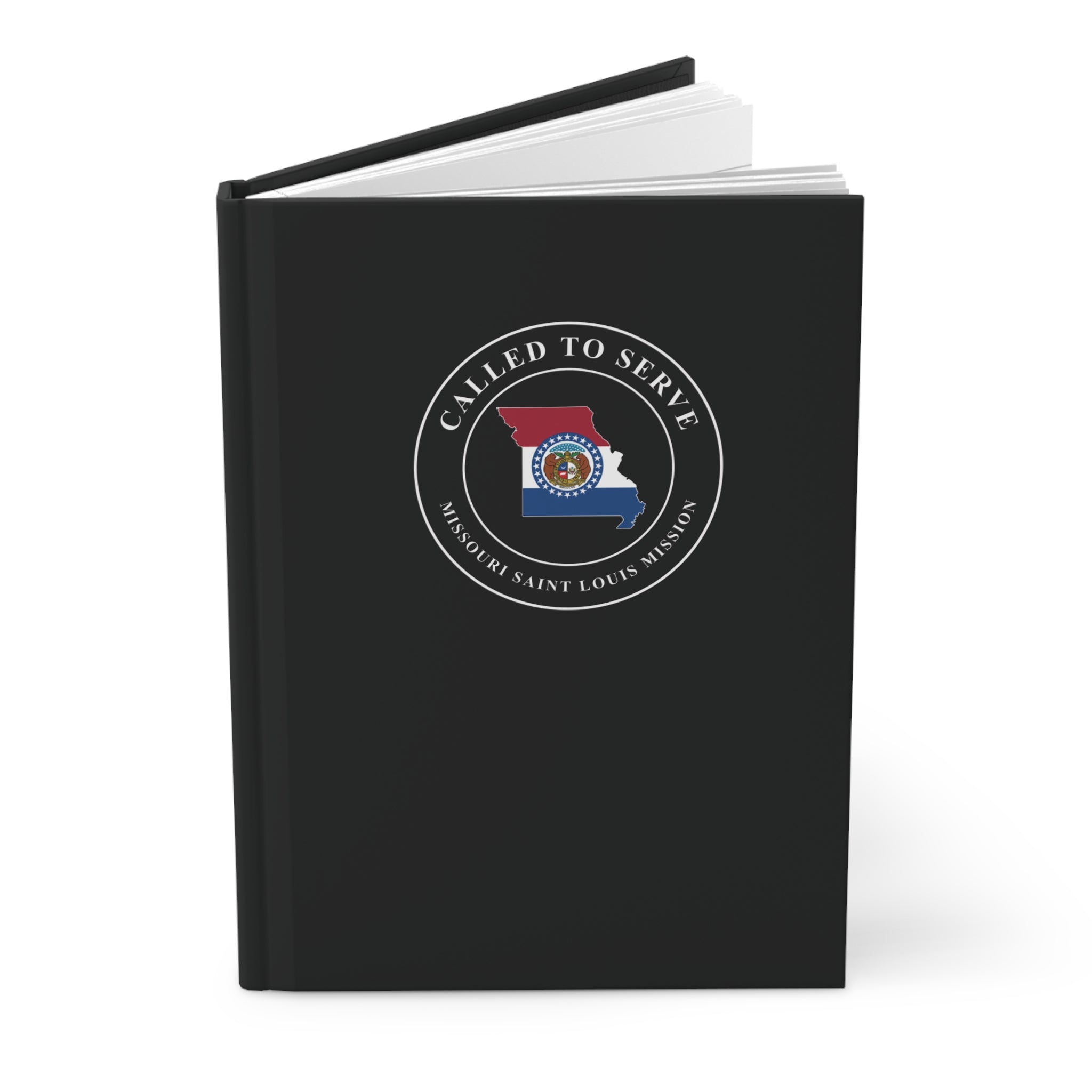 Missouri Saint Louis Mission Flag Map Called to Serve Black Hardcover Journal Matte - Mission Wishlist - LDS Missionary Gift Store