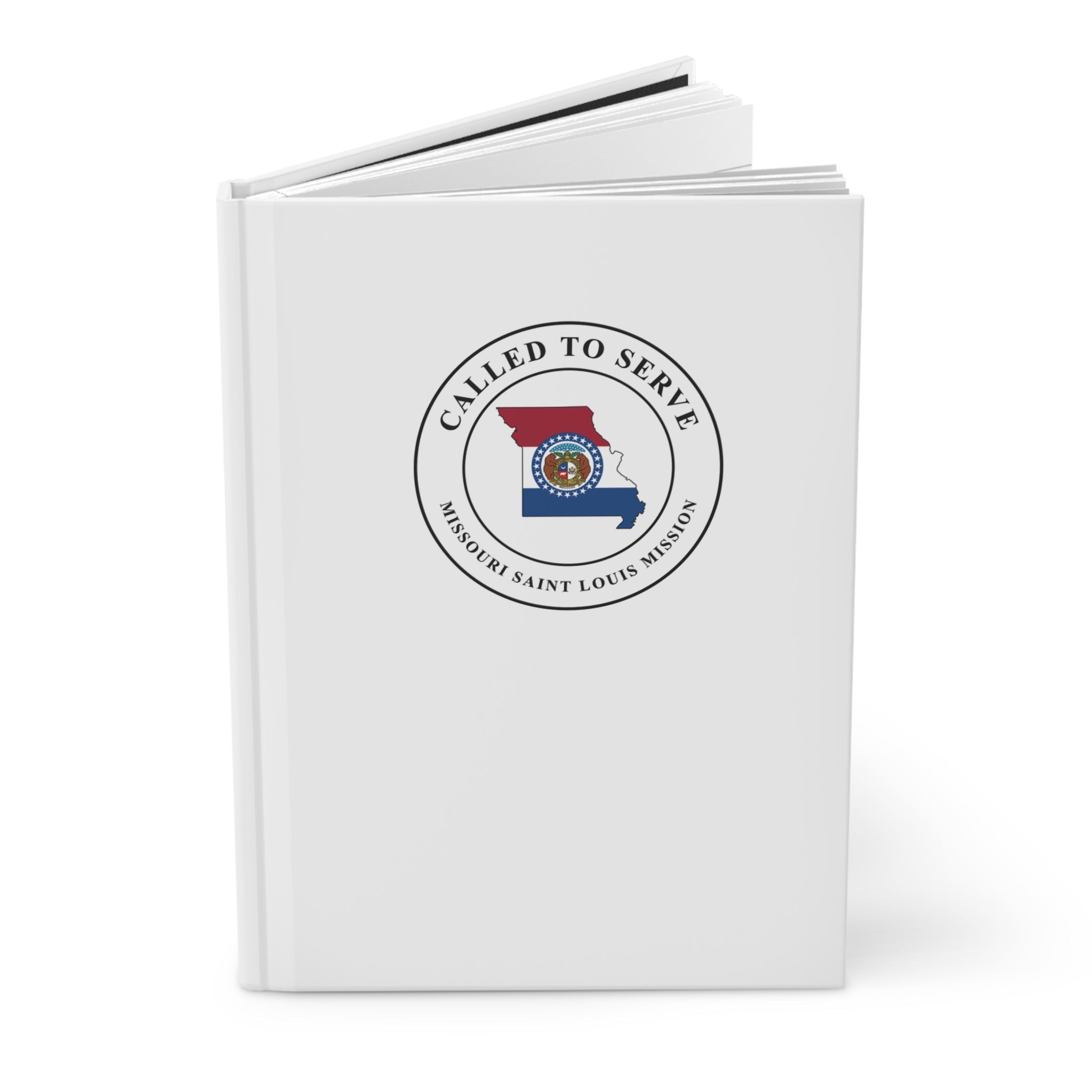 Missouri Saint Louis Mission Flag Map Called to Serve White Hardcover Journal Matte - Mission Wishlist - LDS Missionary Gift Store