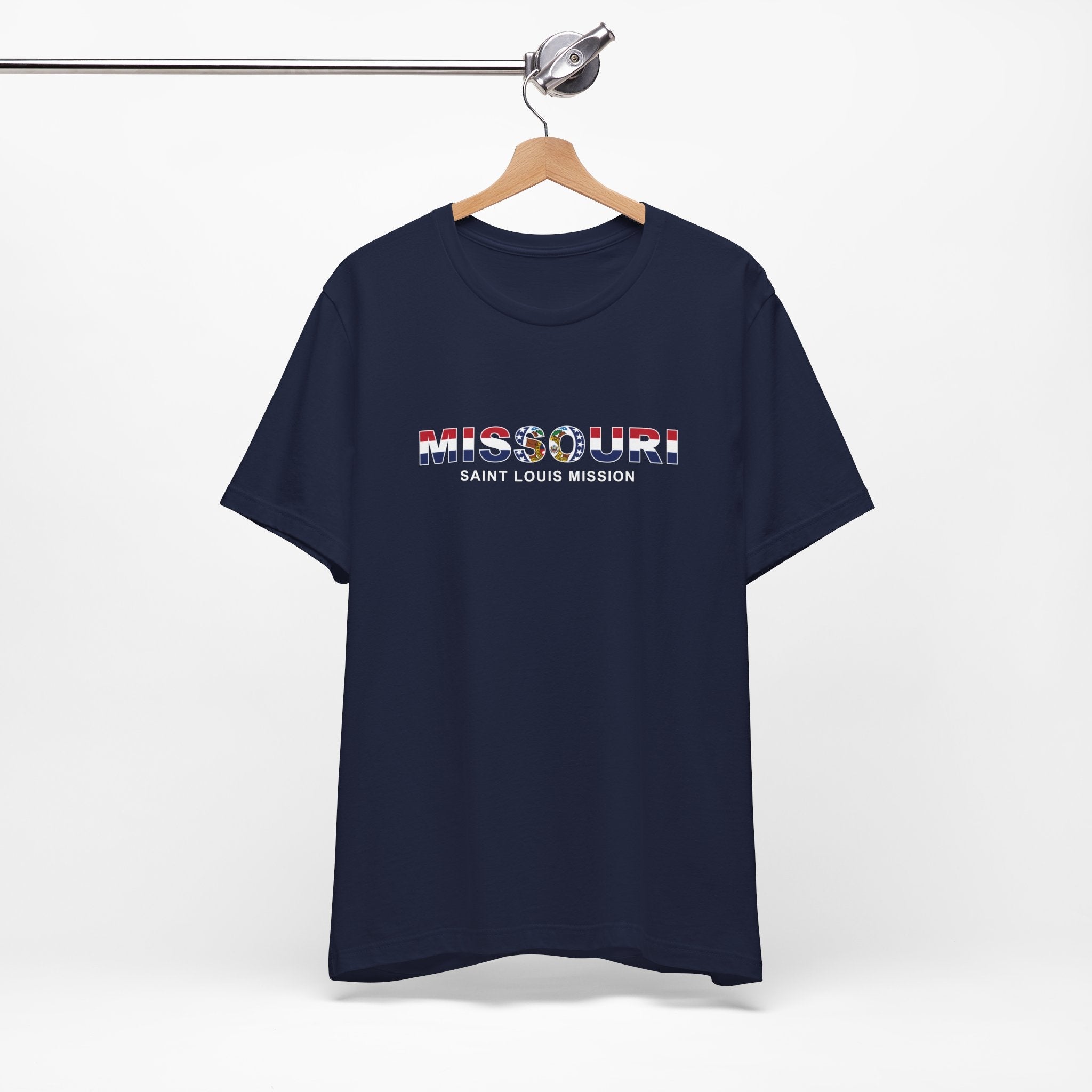 Missouri Saint Louis Mission Flag Title T-shirt - Mission Wishlist - LDS Missionary Gift Store