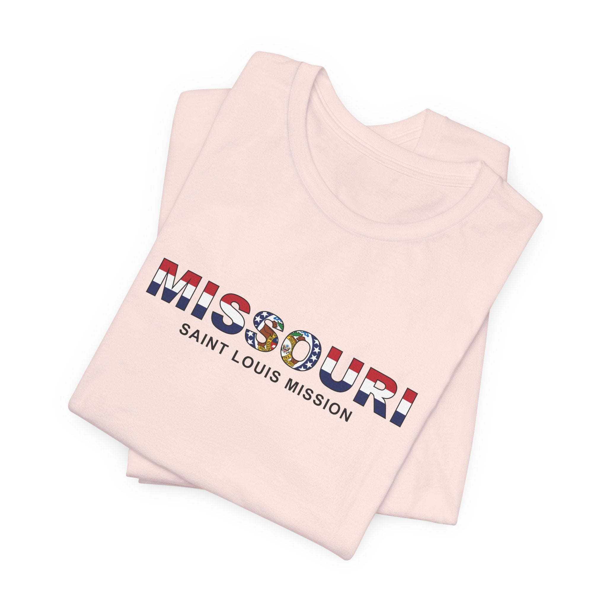 Missouri Saint Louis Mission Flag Title T-shirt - Mission Wishlist - LDS Missionary Gift Store