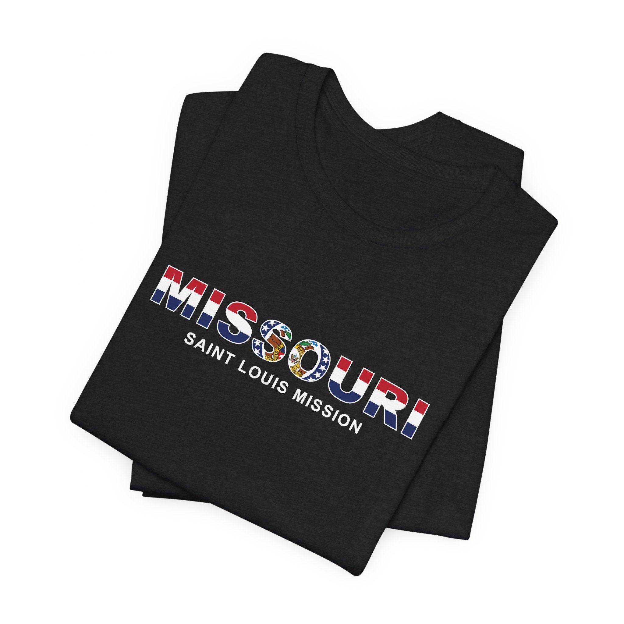 Missouri Saint Louis Mission Flag Title T-shirt - Mission Wishlist - LDS Missionary Gift Store