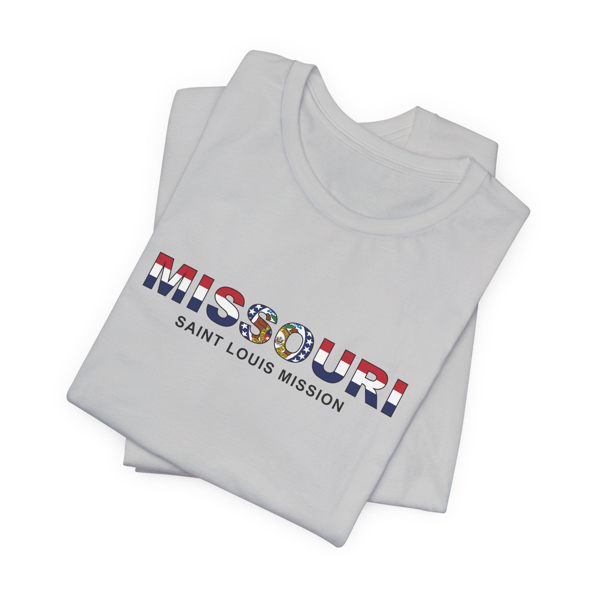 Missouri Saint Louis Mission Flag Title T-shirt - Mission Wishlist - LDS Missionary Gift Store