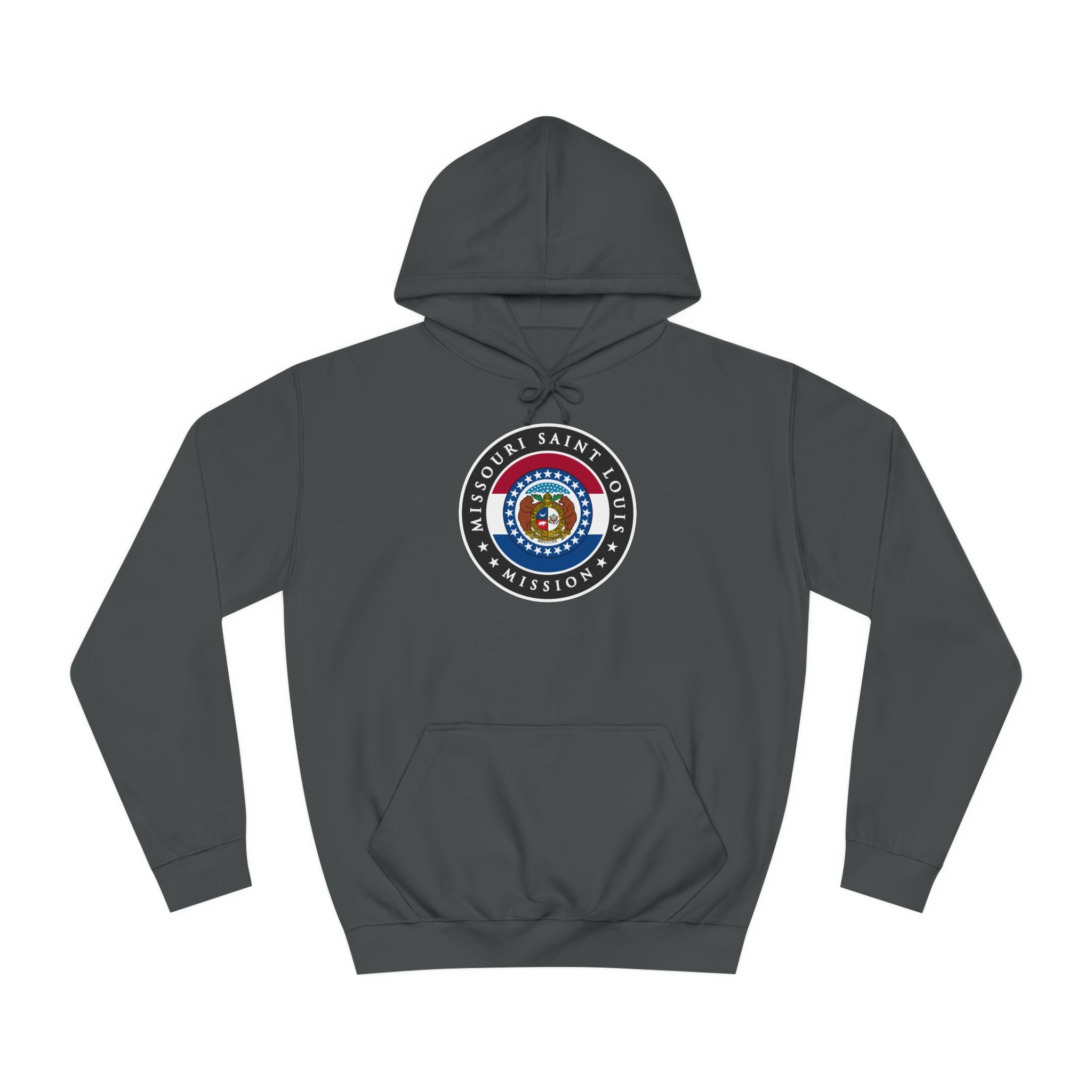 Missouri Saint Louis Mission State Flag Logo (Black Border) College Hoodie - Mission Wishlist - LDS Missionary Gift Store