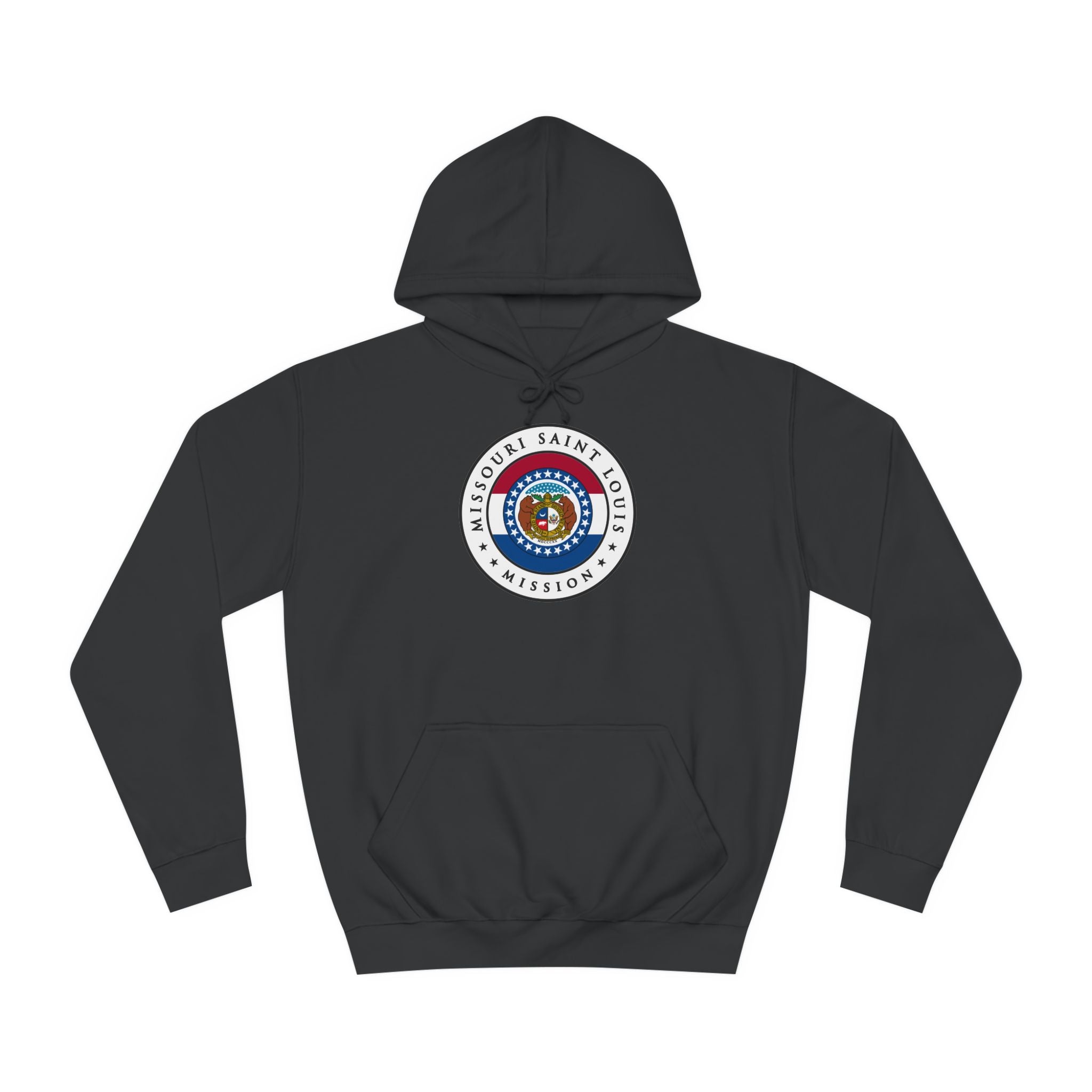 Missouri Saint Louis Mission State Flag Logo (White Border) College Hoodie - Mission Wishlist - LDS Missionary Gift Store