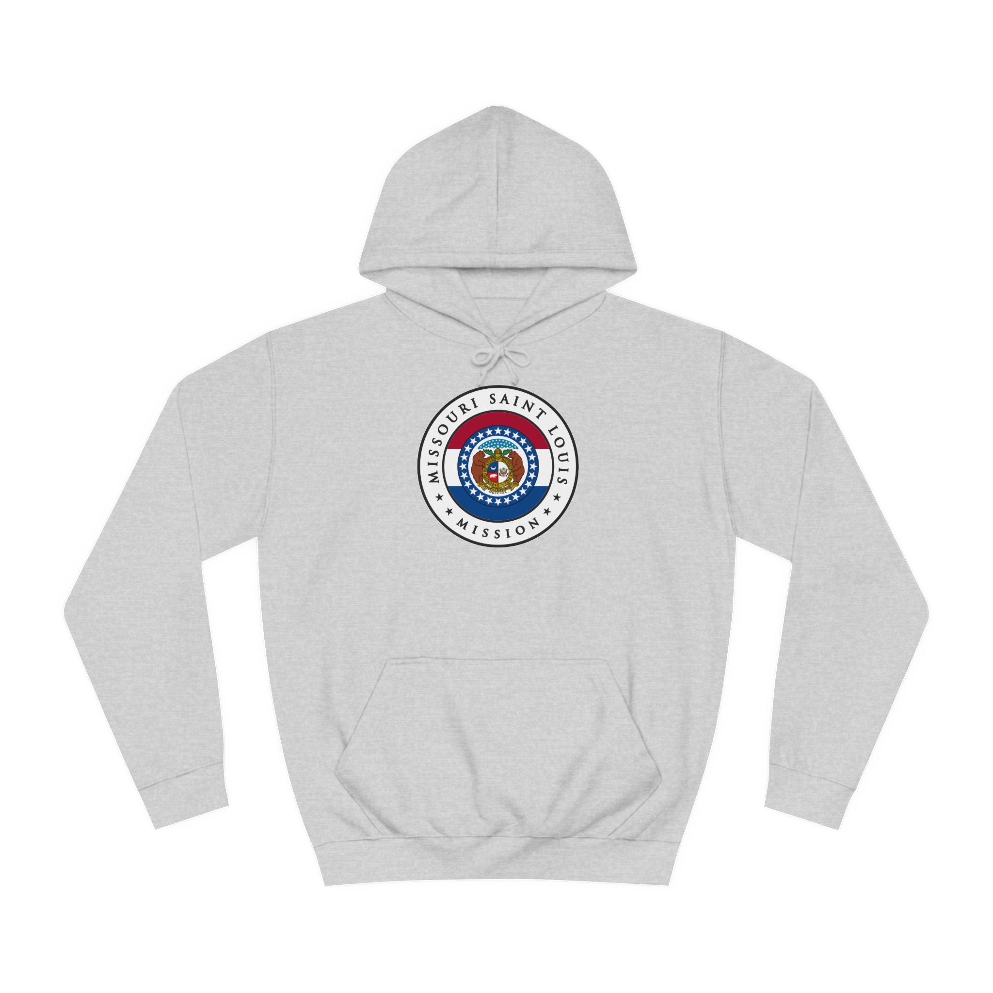 Missouri Saint Louis Mission State Flag Logo (White Border) College Hoodie - Mission Wishlist - LDS Missionary Gift Store
