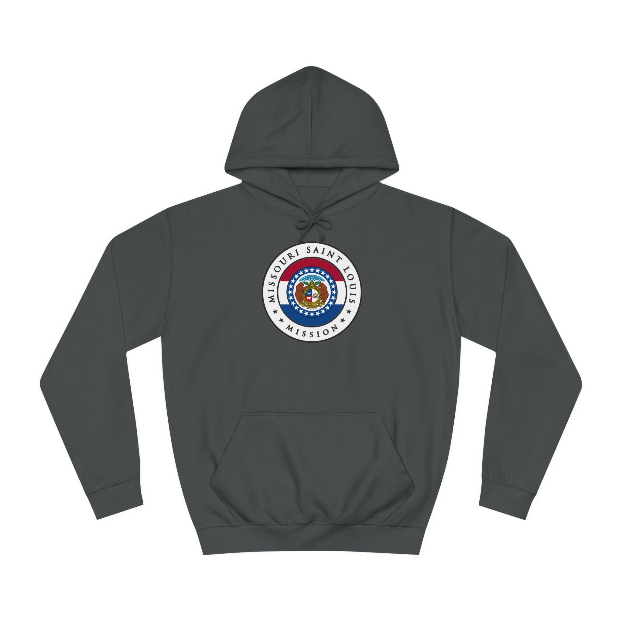 Missouri Saint Louis Mission State Flag Logo (White Border) College Hoodie - Mission Wishlist - LDS Missionary Gift Store