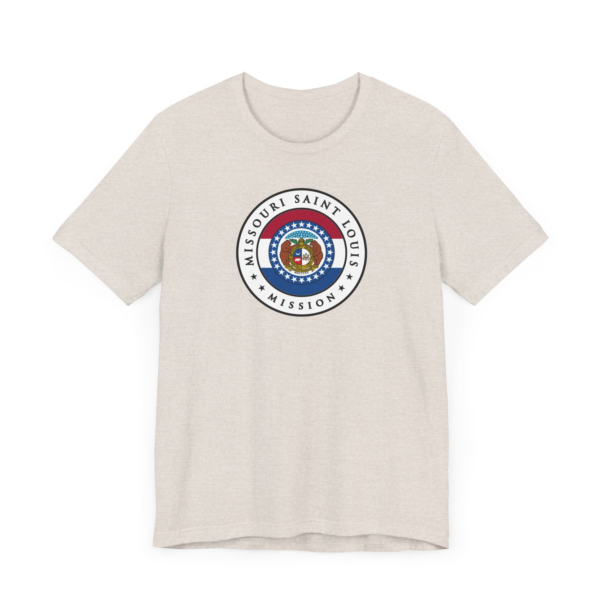 Missouri Saint Louis Mission State Flag Logo (White Border) T-shirt - Mission Wishlist - LDS Missionary Gift Store