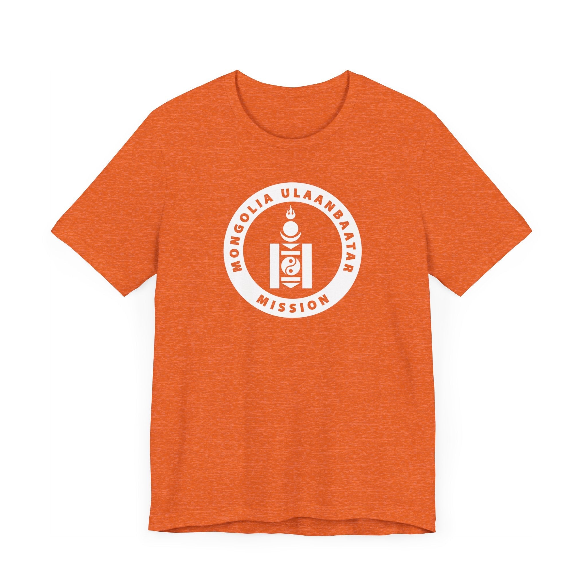 Mongolia Ulaanbaatar Mission Circular Monochrome Logo T-Shirt - Mission Wishlist - LDS Missionary Gift Store